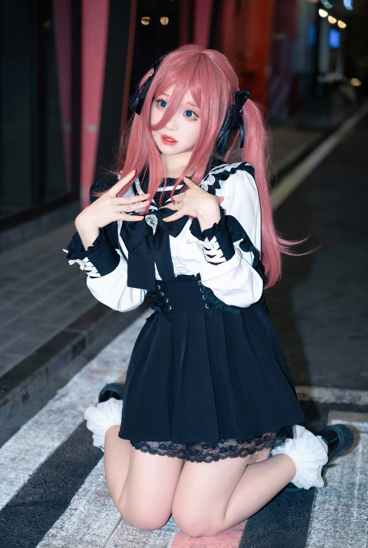 【中野三玖cos】五等分的花嫁，地雷系穿搭出街 - 第 5 张
