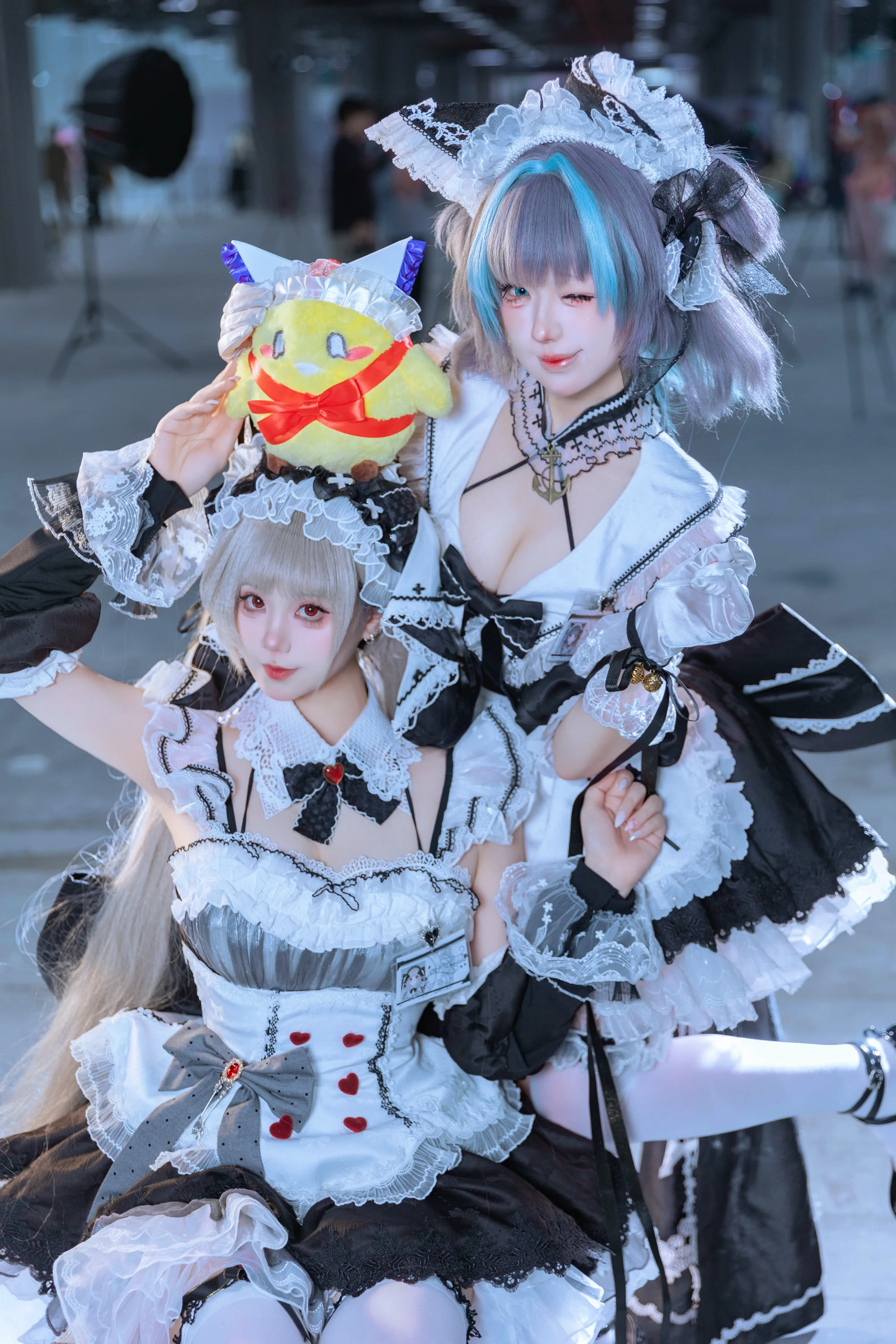 【柴郡cos】碧藍航線雙人女僕裝，貓貓兔兔貼貼