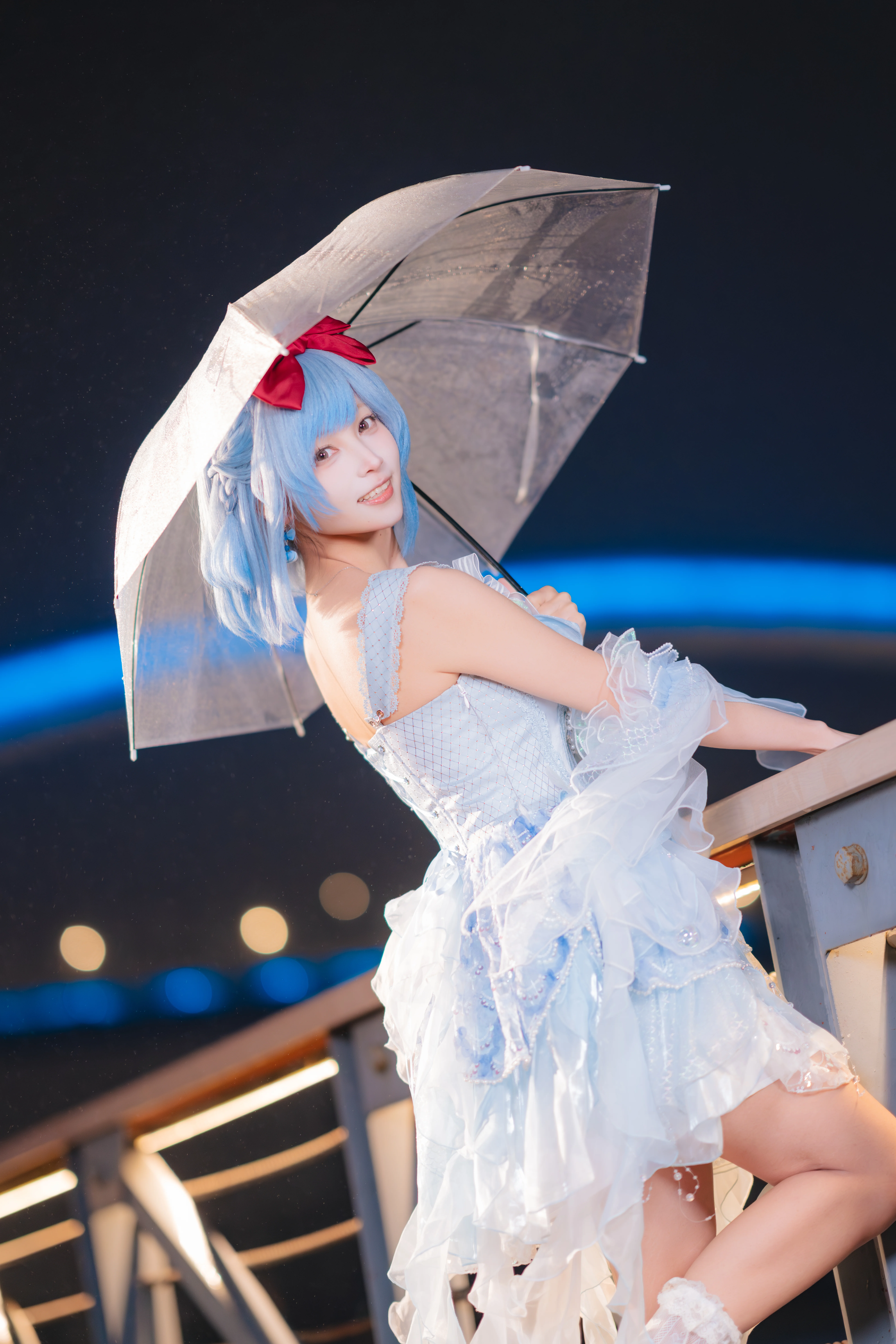 【水蓝蓝cos】洛克王国世界，雨夜江桥的水之魔法 - 第 10 张