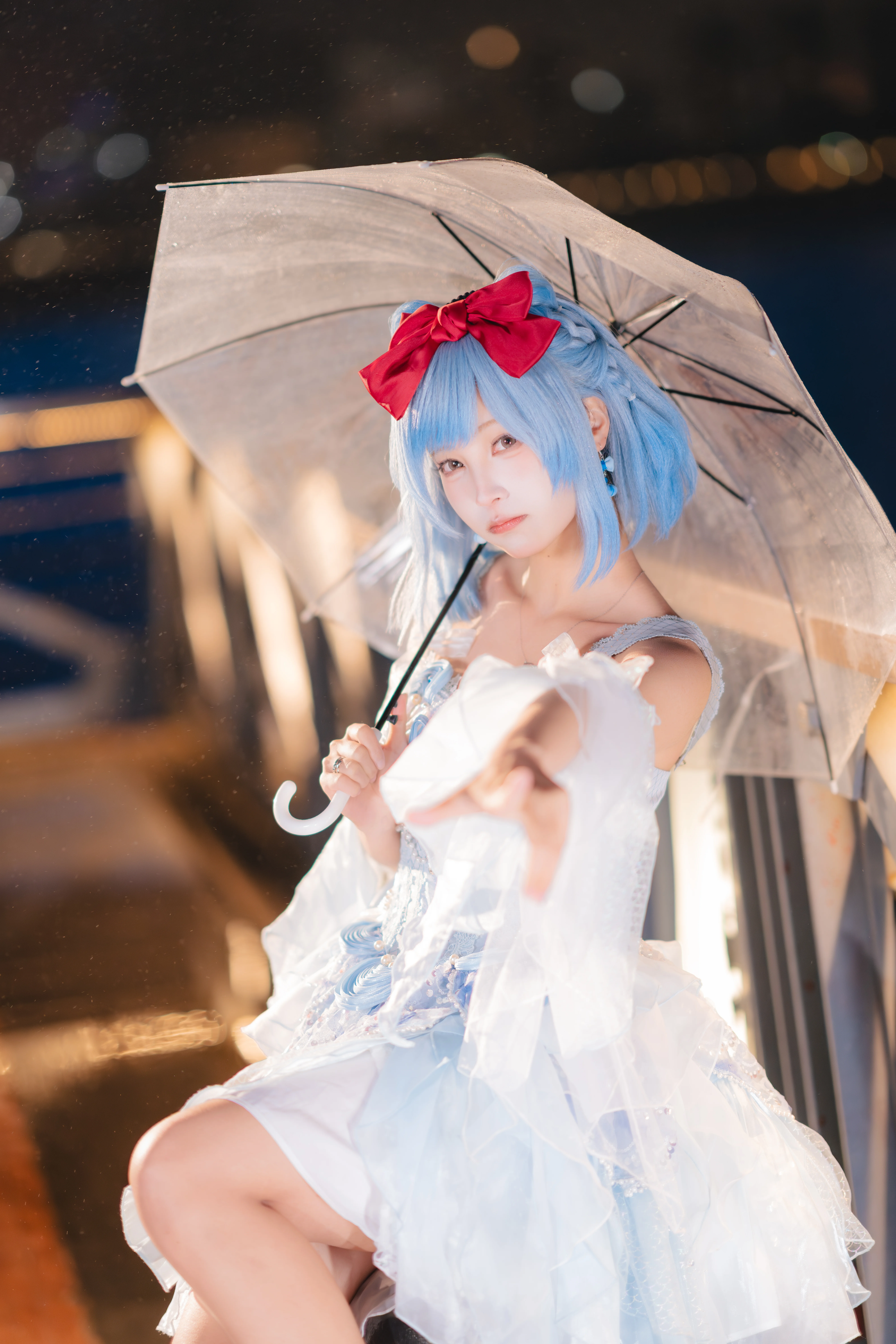 【水蓝蓝cos】洛克王国世界，雨夜江桥的水之魔法 - 第 8 张
