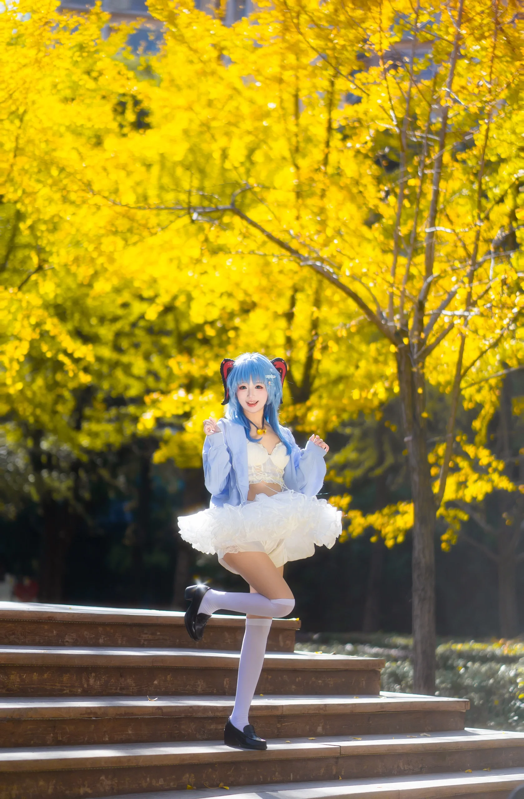 【甘雨cos】原神里的银杏叶与蓝色精灵 - 第 10 张