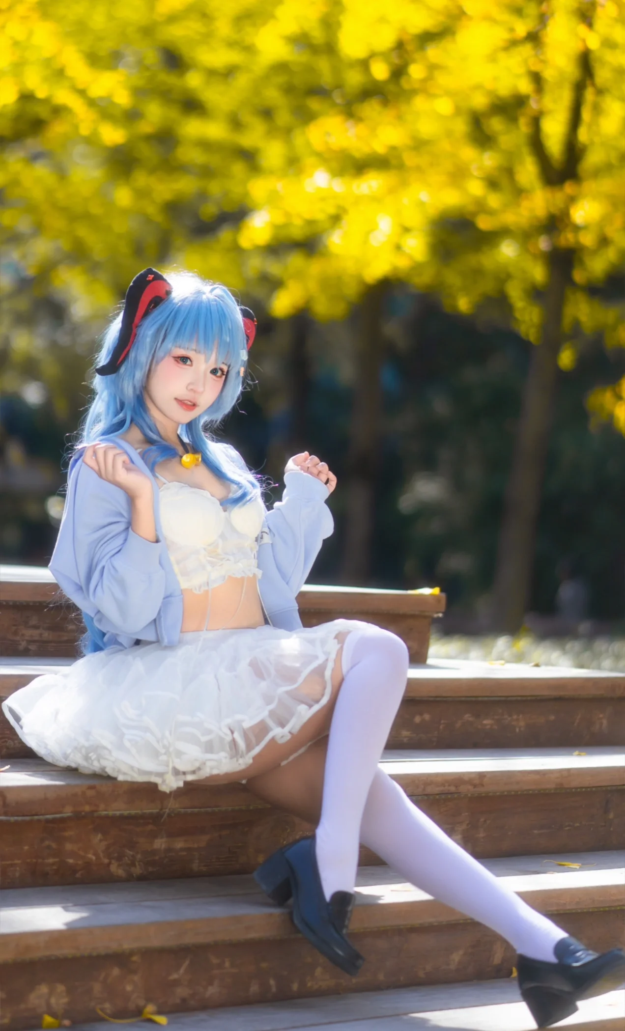 【甘雨cos】原神里的银杏叶与蓝色精灵 - 第 3 张