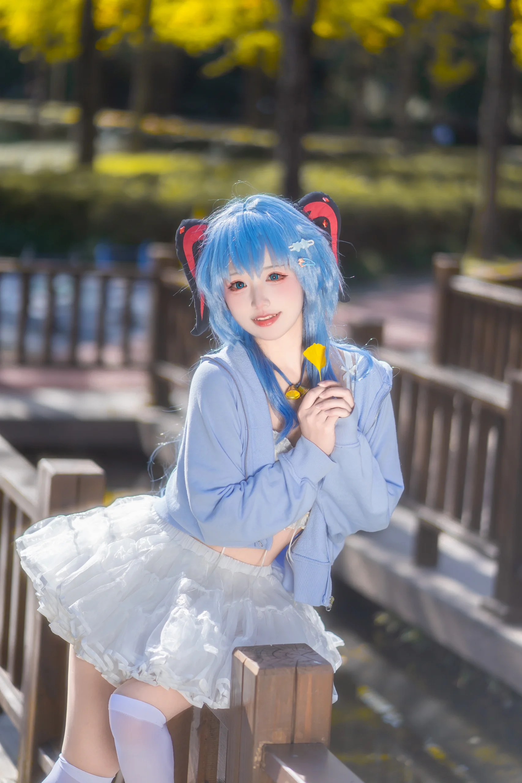 【甘雨cos】原神里的银杏叶与蓝色精灵 - 第 8 张