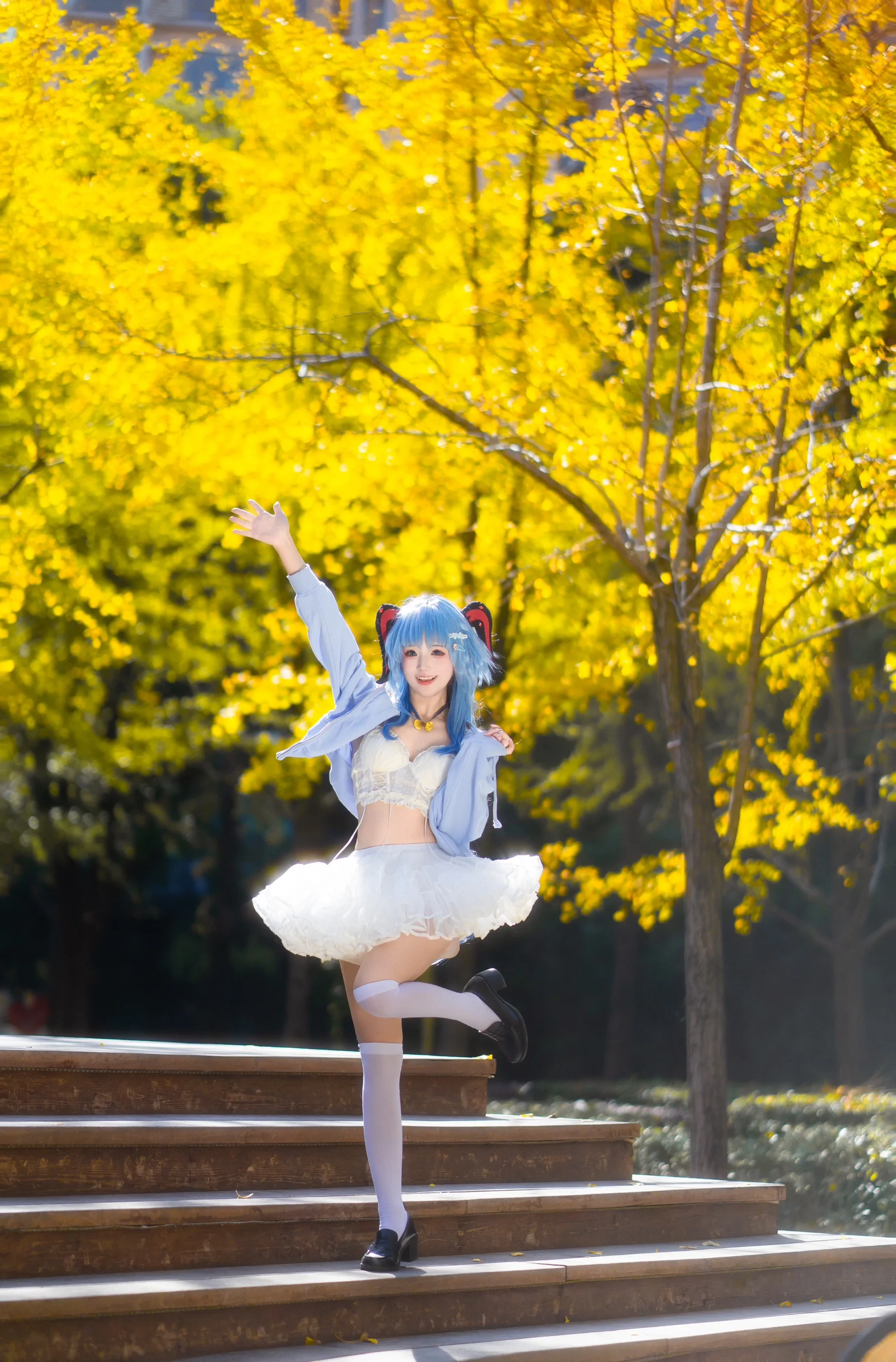 【甘雨cos】原神里的银杏叶与蓝色精灵 - 第 9 张