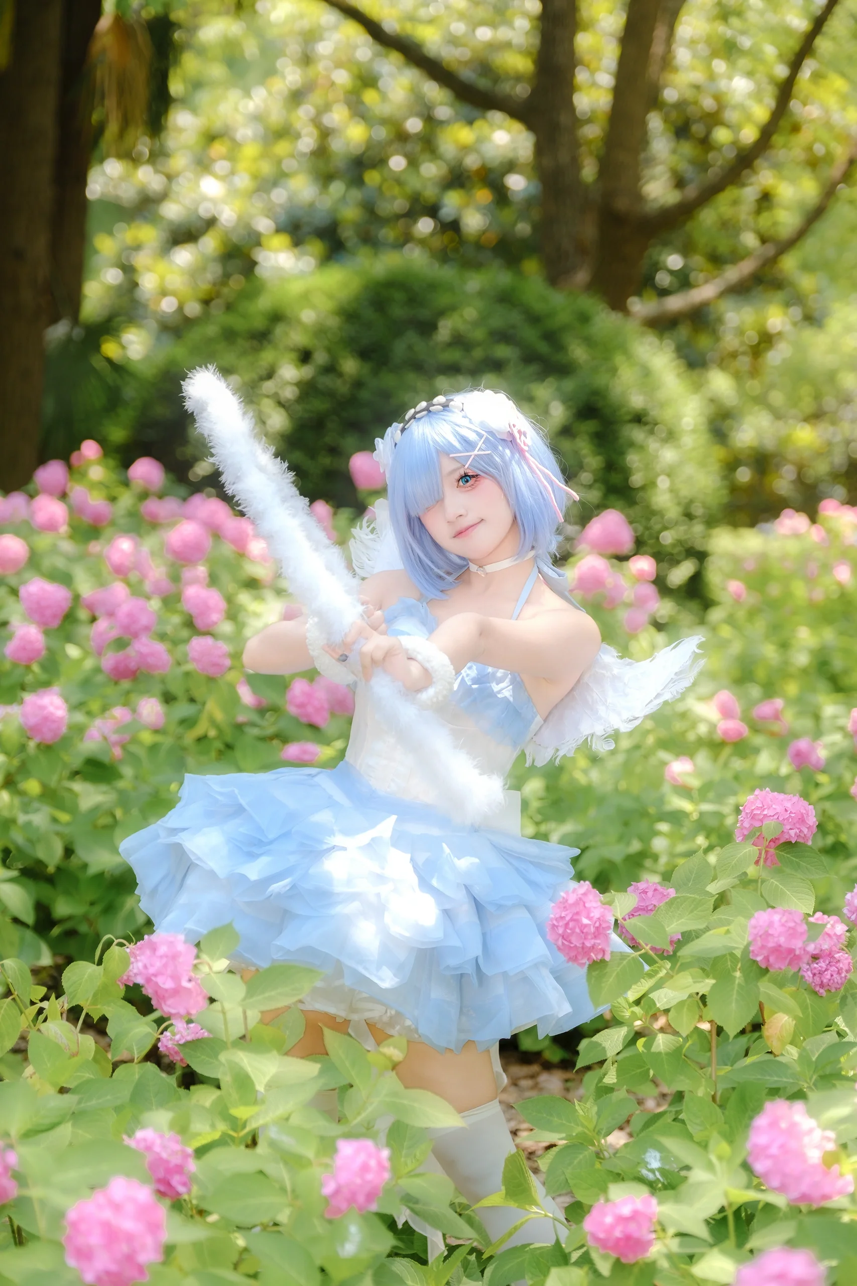 【雷姆cos】绣球花丛中的小天使 - 第 3 张