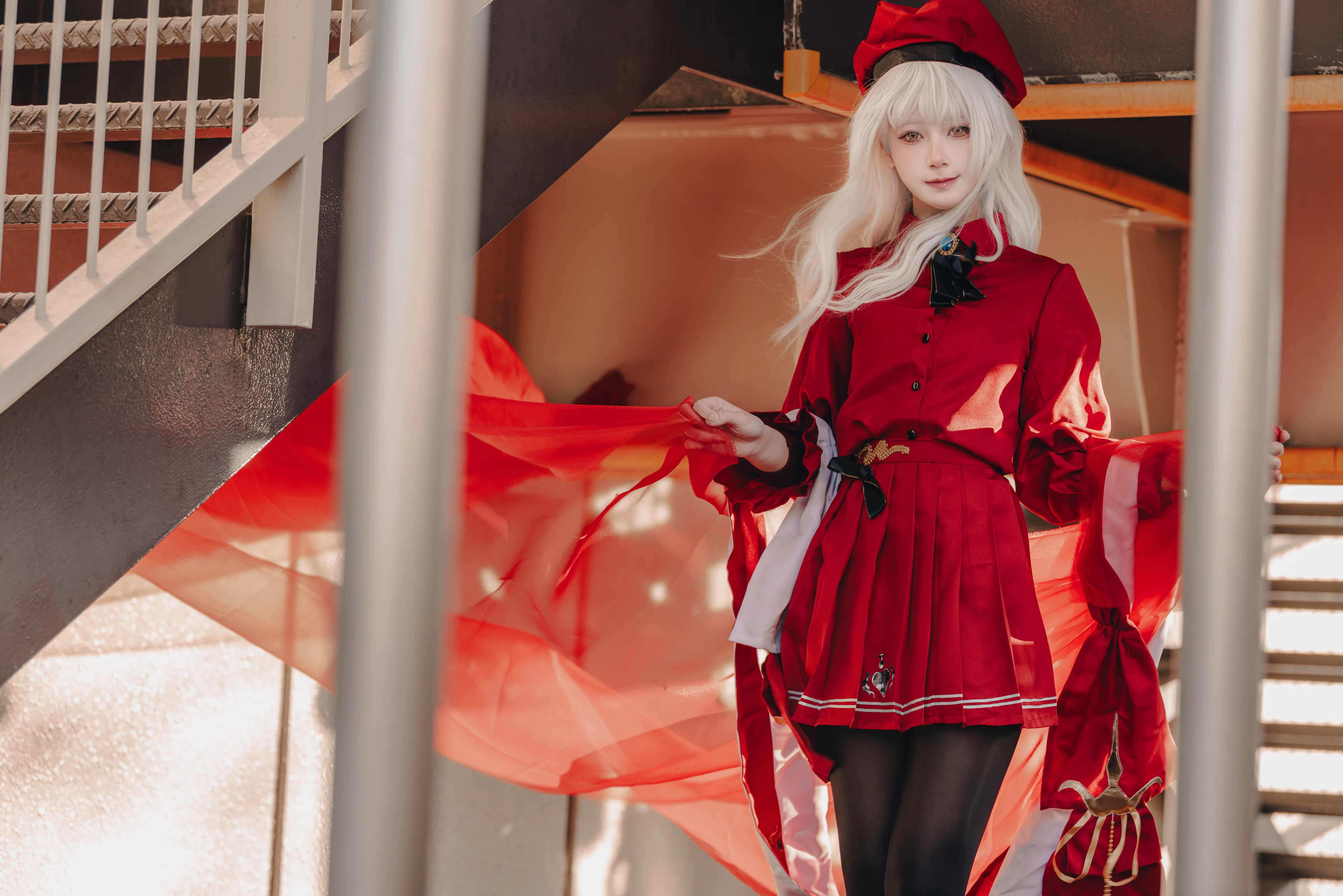 【卡莲奥尔黛西亚cos】Fate/Grand Order，红纱与光影的街头留影 - 第 6 张