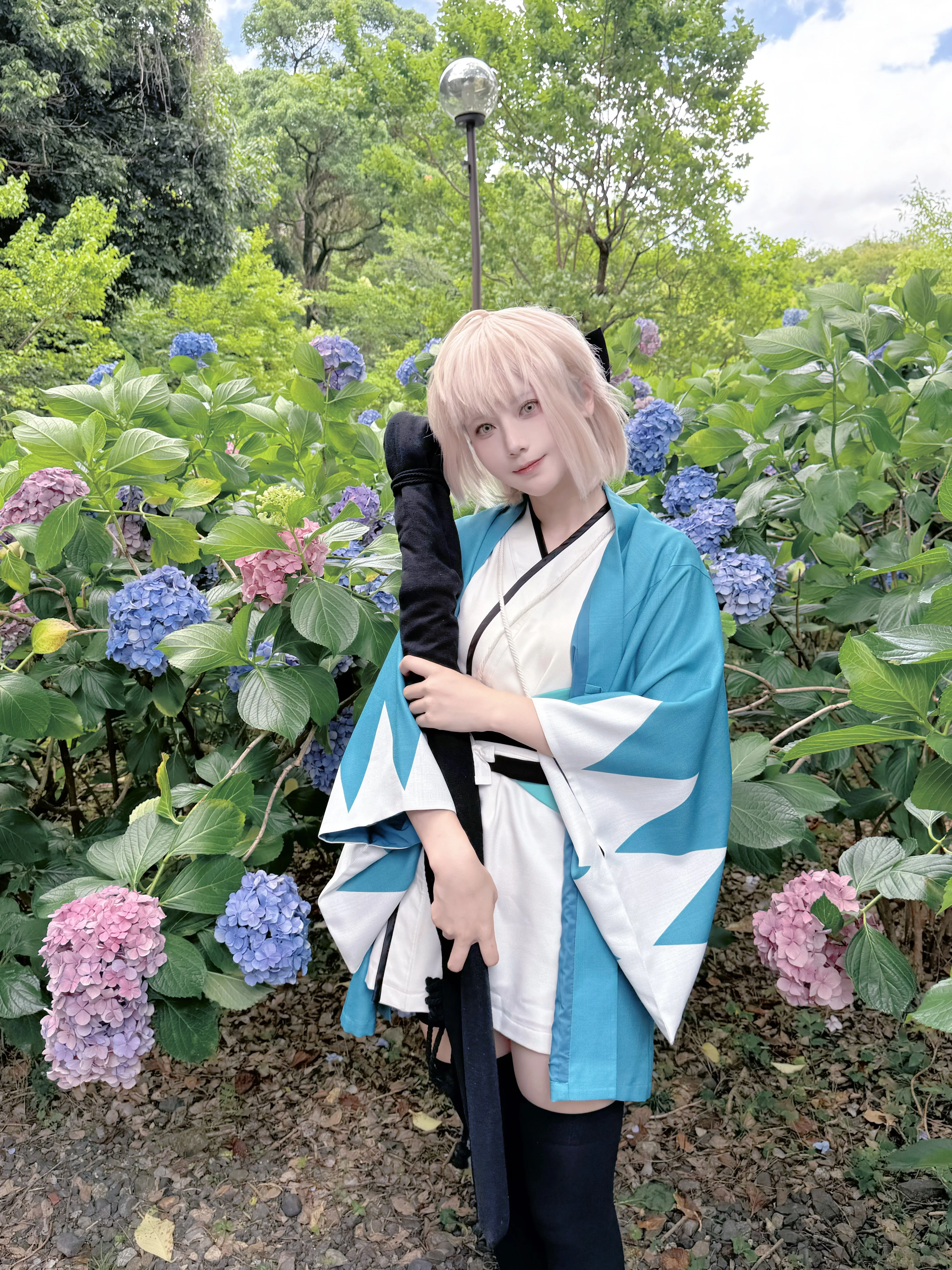 【冲田总司cos】京都绣球花季的修行感与夏日光影