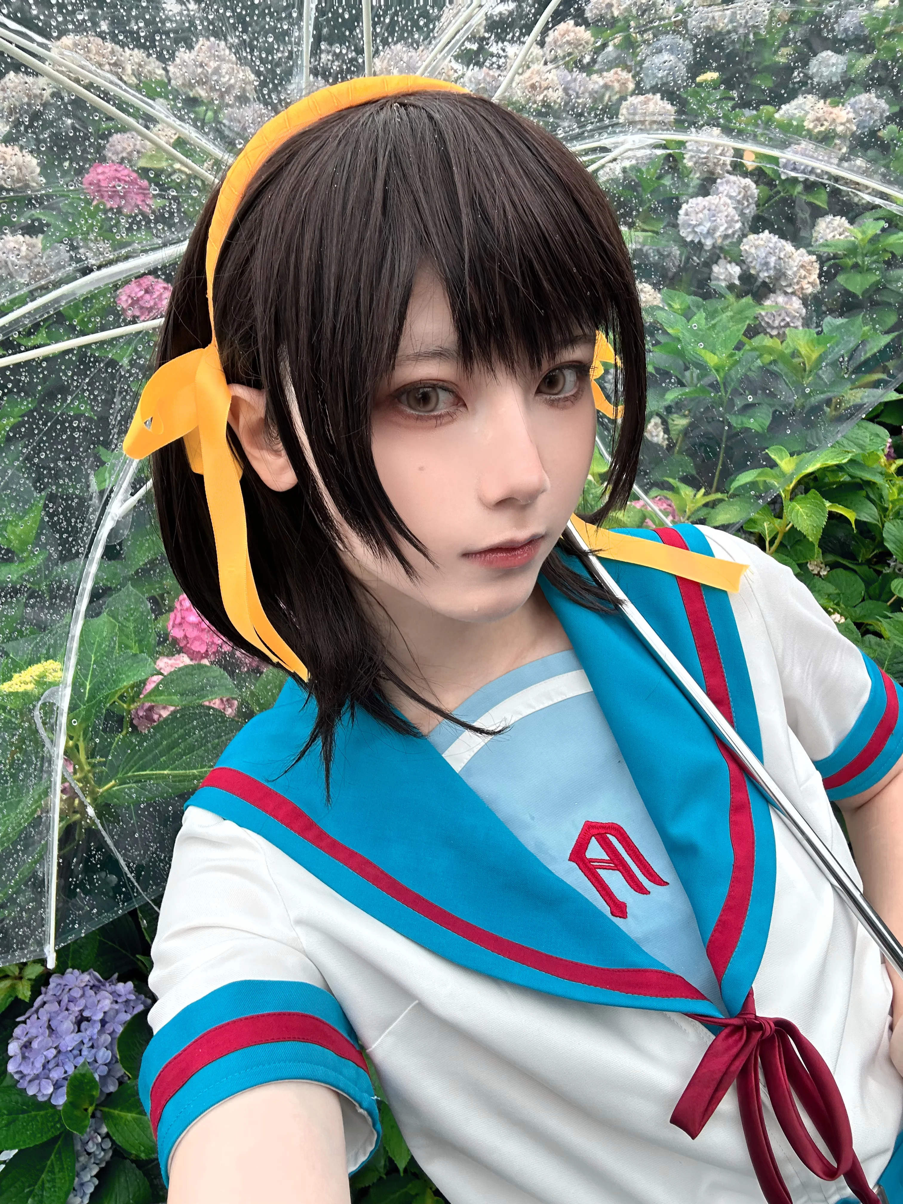 凉宫春日cos，阴雨天里的无尽夏与SOS团团长 - 第 1 张