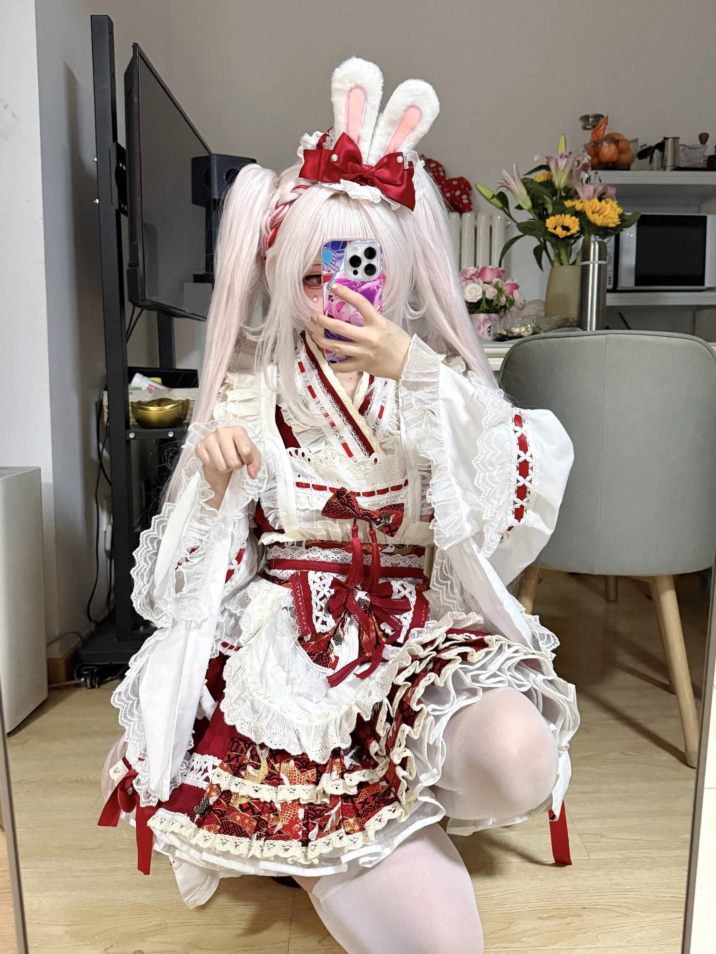 【花火cos】崩坏星穹铁道的私设试衣，和风兔子很可爱 - 第 2 张