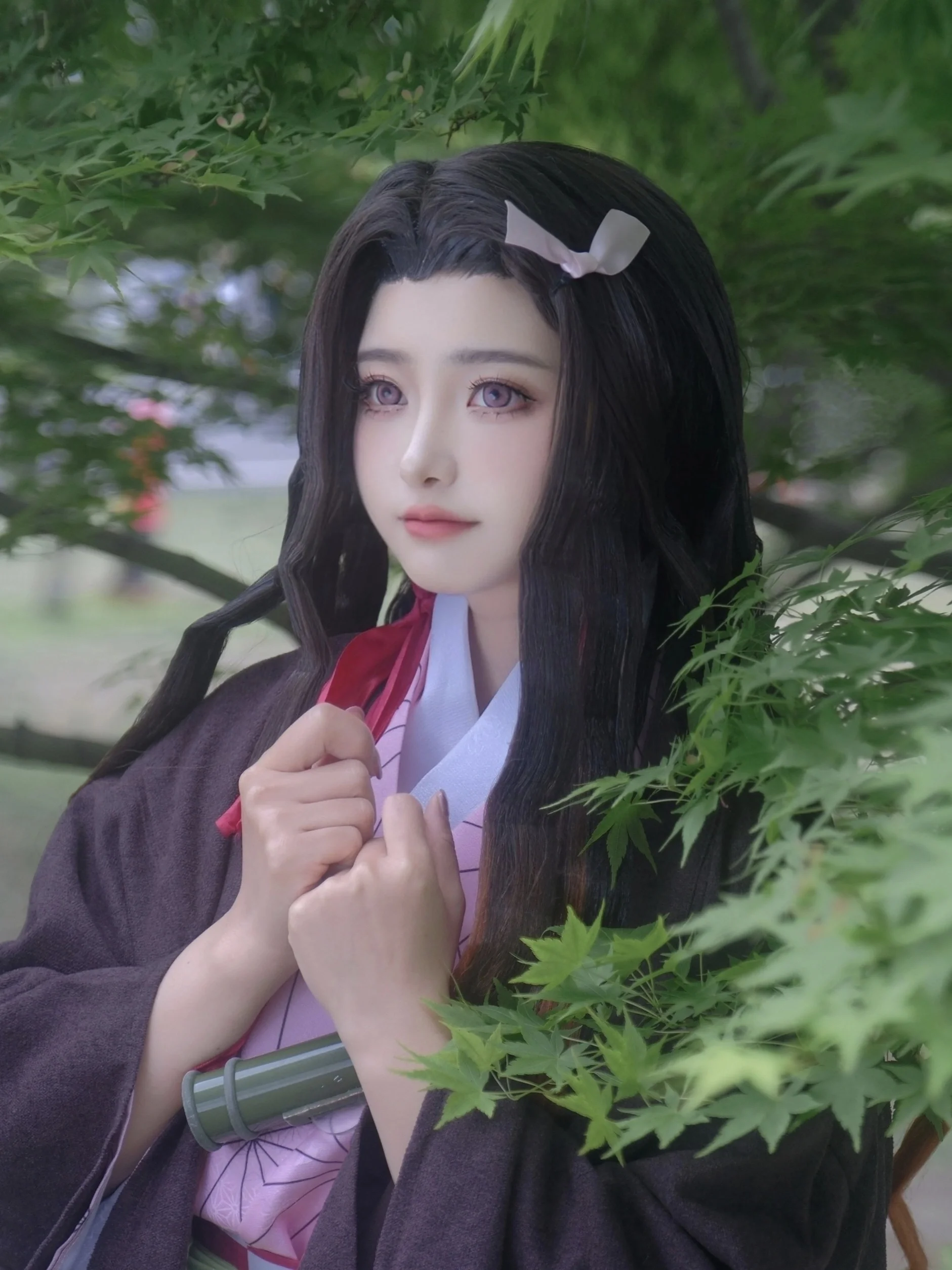 【祢豆子cos】克服阳光的鬼灭之刃户外拍摄记录 - 第 1 张