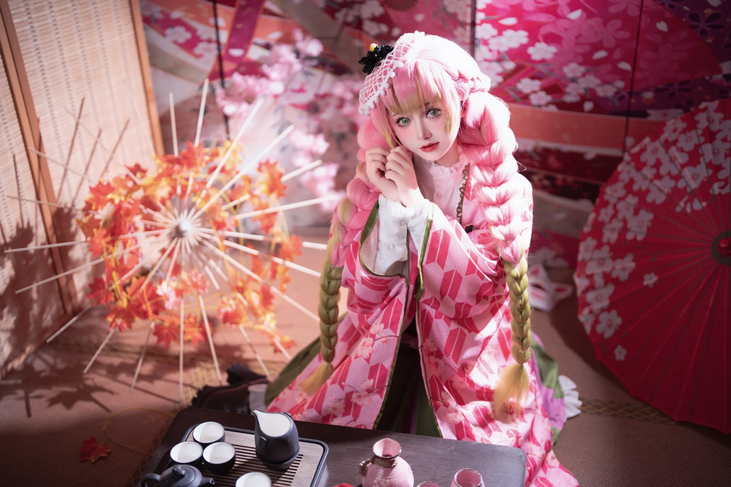 【甘露寺蜜璃cos】在樱花与烟花中遇见最温柔的爱 - 第 5 张