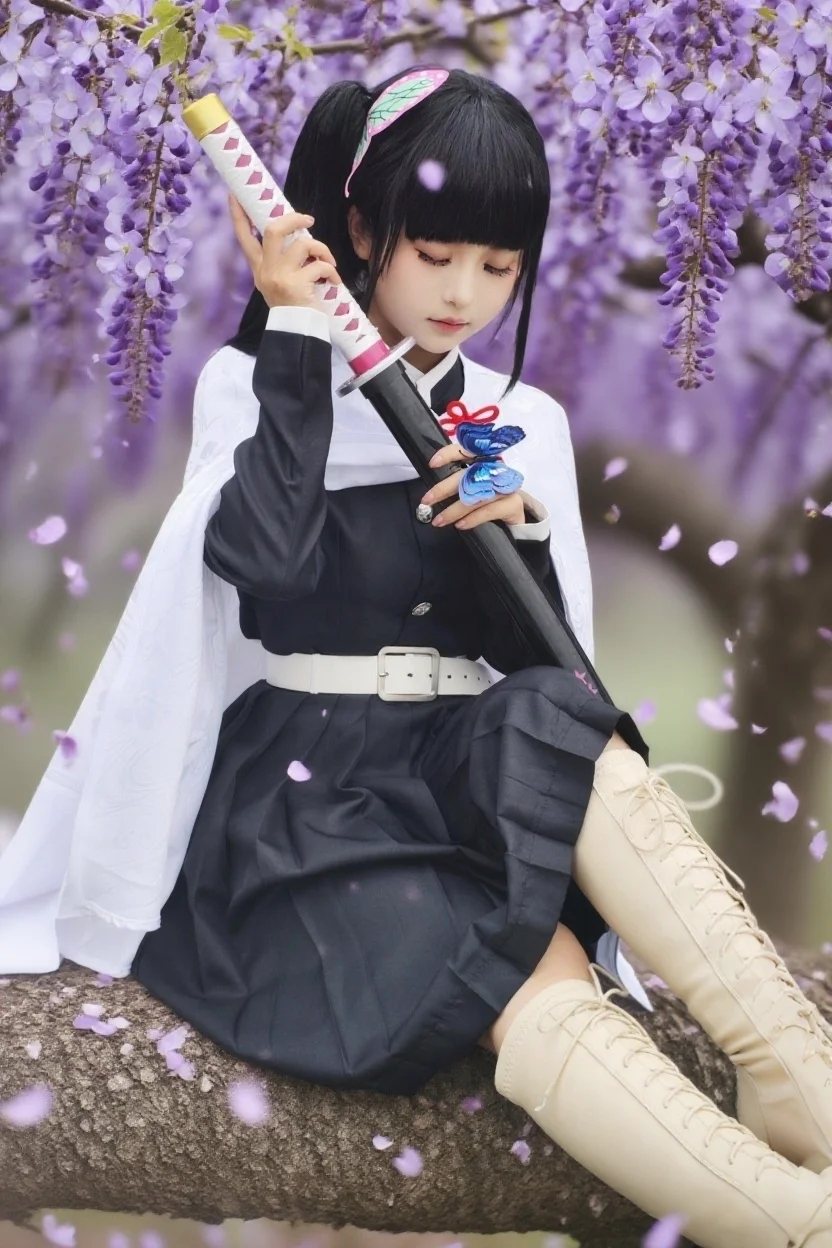 【栗花落カナヲコスプレ】藤の花の下の蝶、鬼滅の刃のイベント写真シェア - 4 枚目