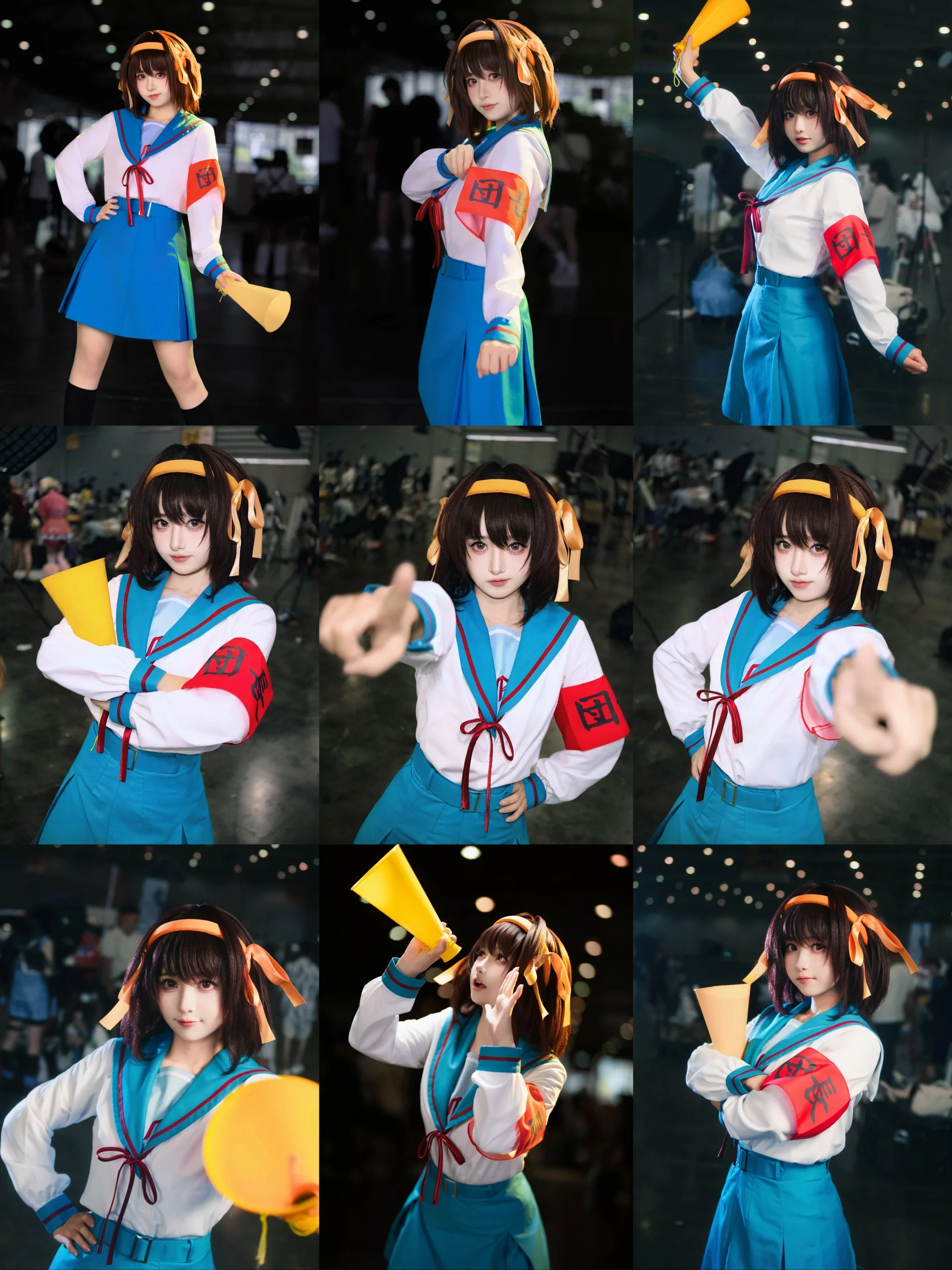 【凉宫春日cos】漫展场照动作参考，团长降临 - 第 1 张
