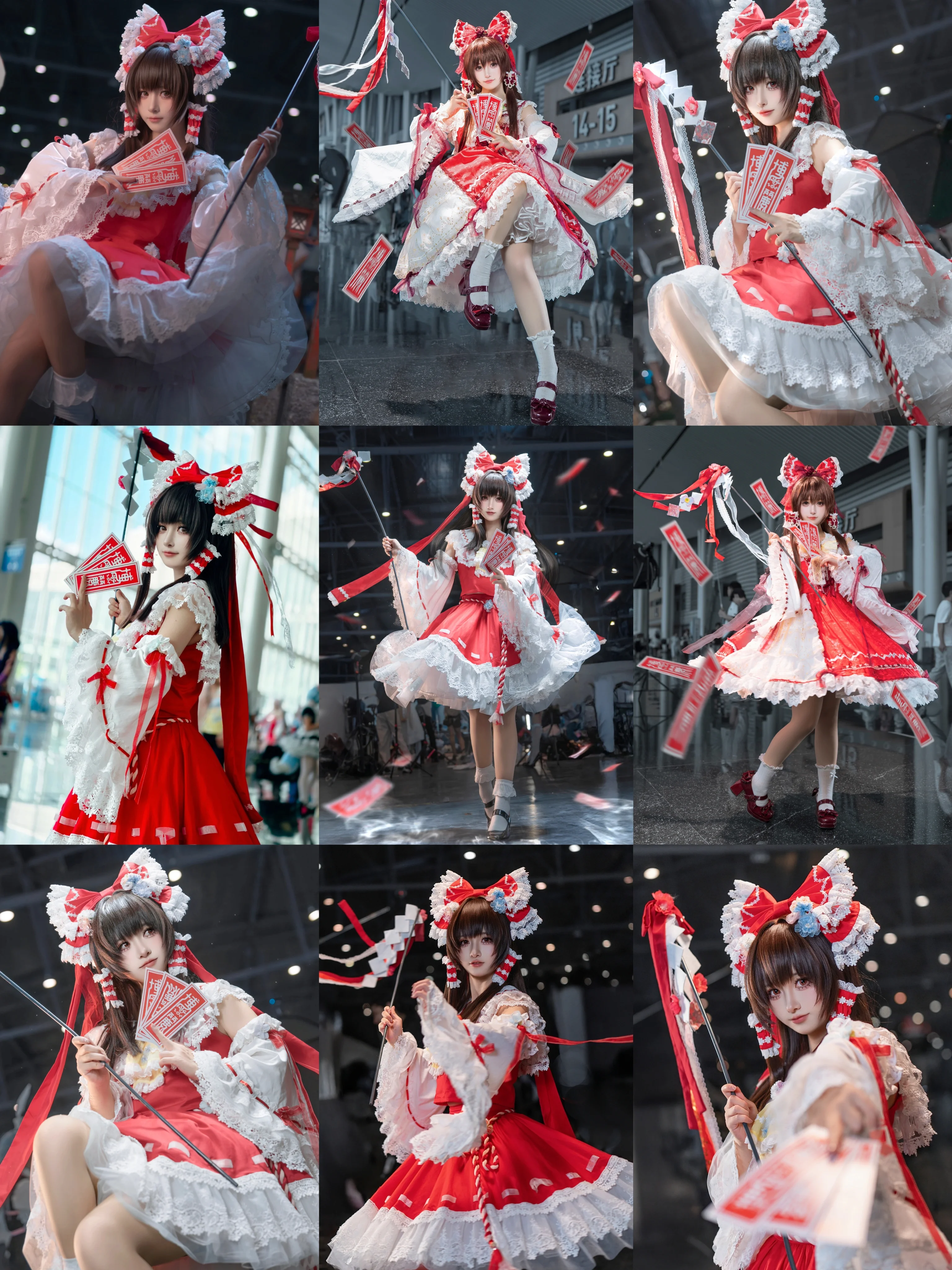 【博丽灵梦cos】东方Project灵梦场照动作参考 - 第1张
