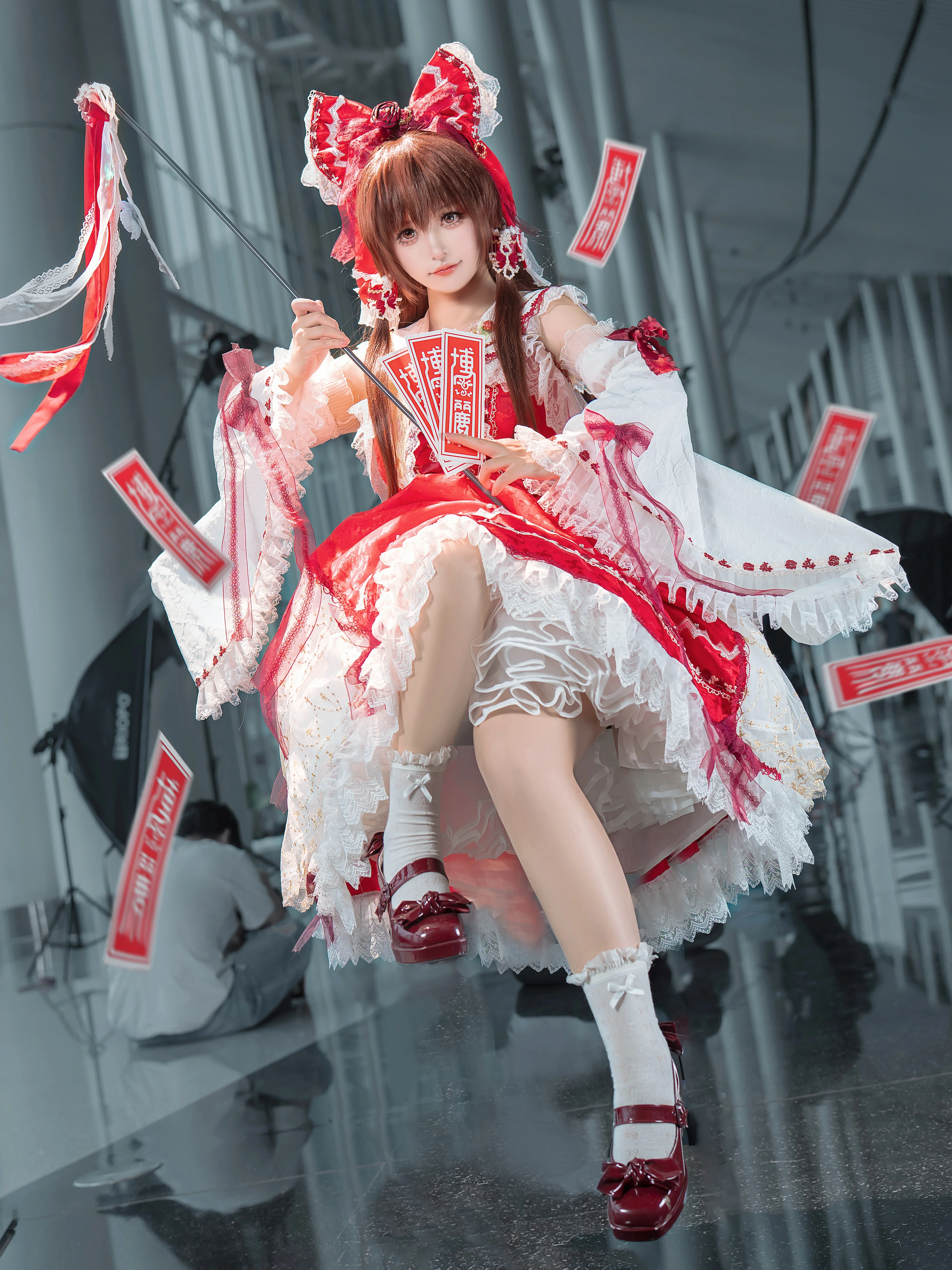【博丽灵梦cos】东方Project灵梦场照动作参考 - 第13张