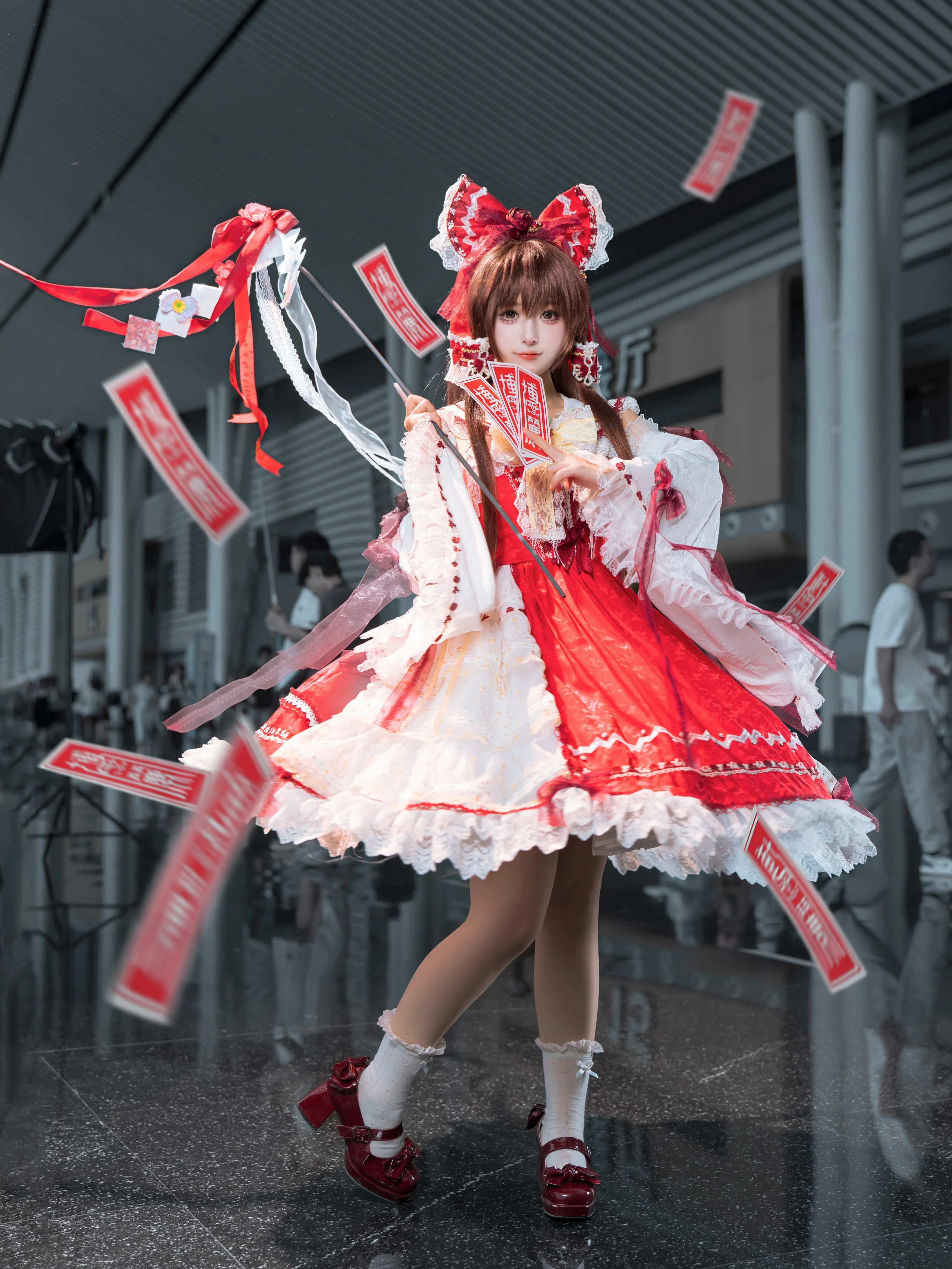 【博丽灵梦cos】东方Project灵梦场照动作参考 - 第15张