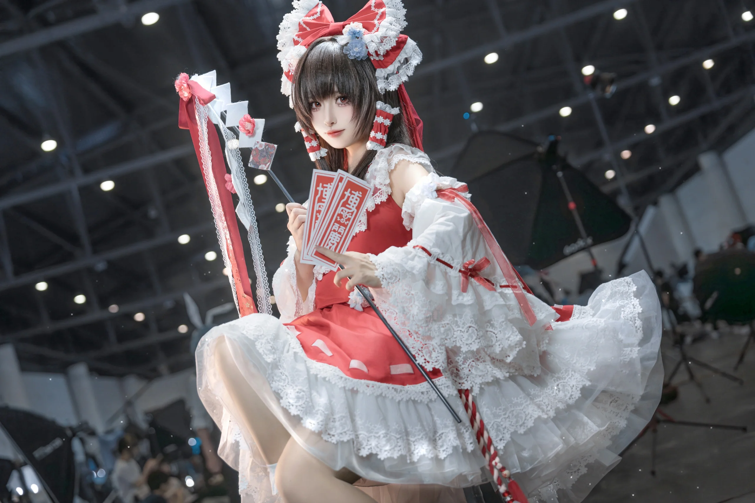 【博丽灵梦cos】东方Project灵梦场照动作参考 - 第5张