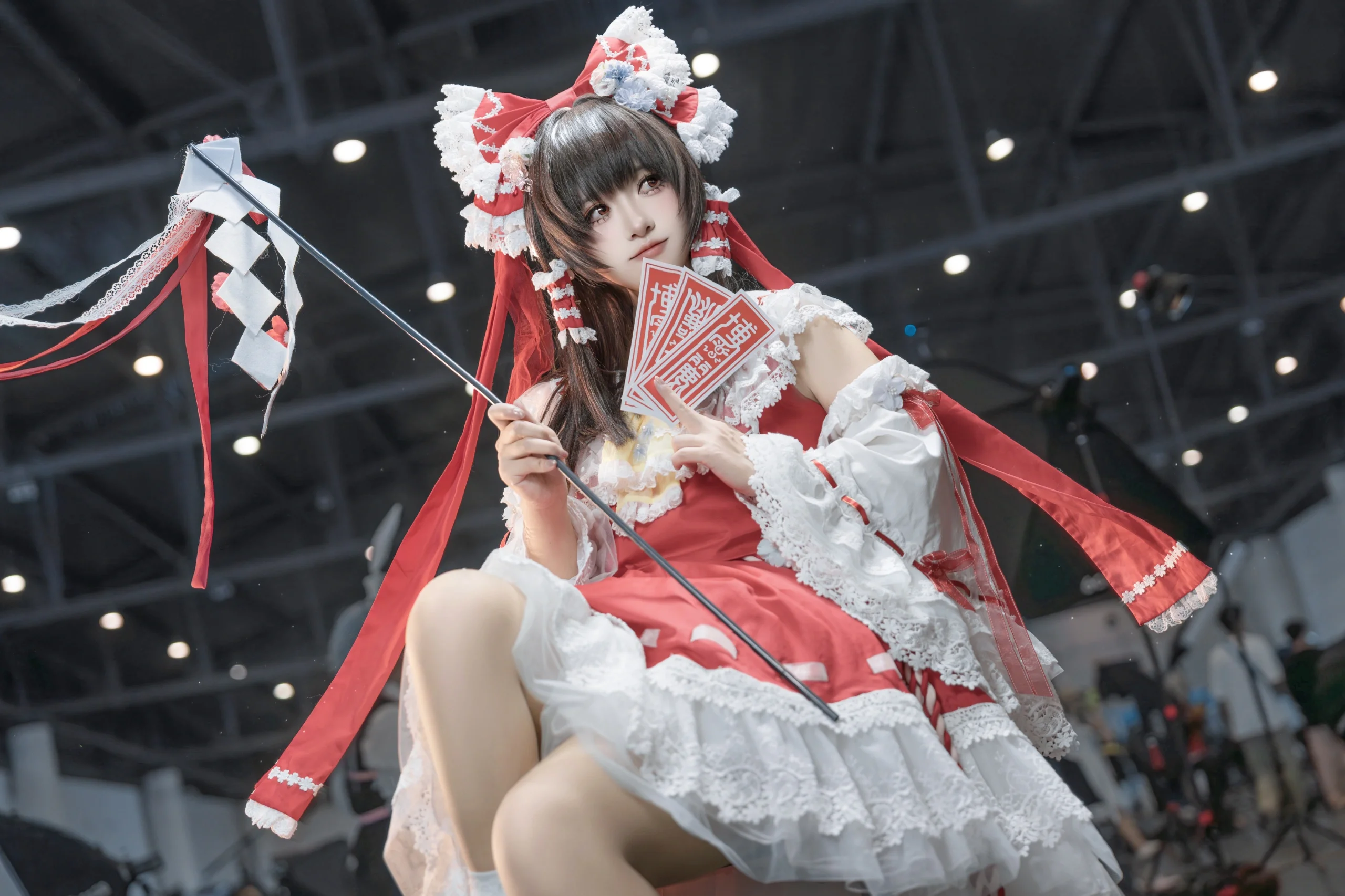 【博丽灵梦cos】东方Project灵梦场照动作参考 - 第6张
