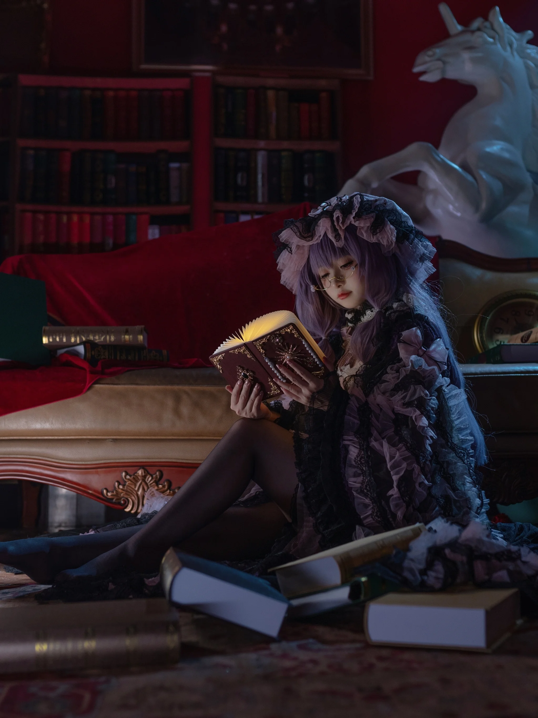 【帕秋莉cos】东方project里的红魔馆宅女日常