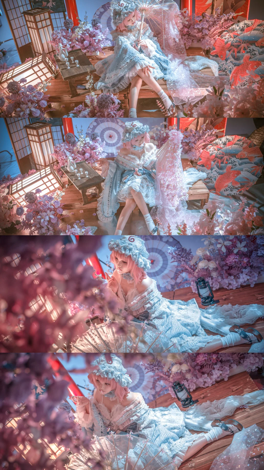 【西行寺幽幽子cos】东方Project的白玉楼前，醉卧花间入长眠 - 第 1 张