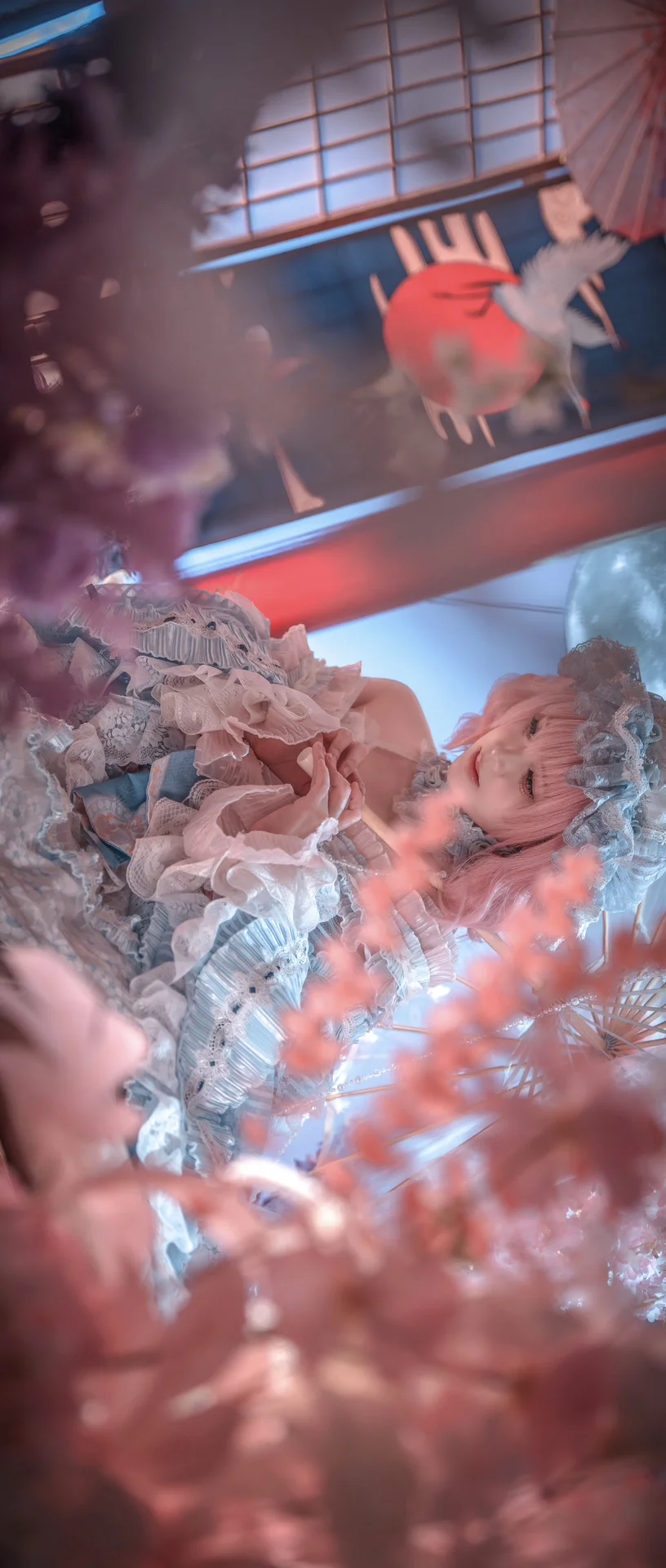 【西行寺幽幽子cos】东方Project的白玉楼前，醉卧花间入长眠 - 第 3 张