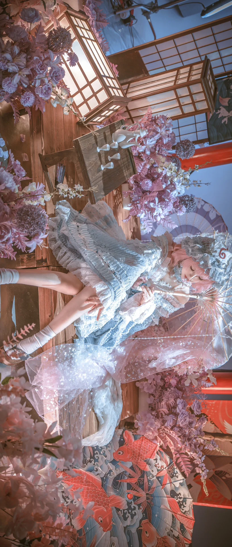 【西行寺幽幽子cos】东方Project的白玉楼前，醉卧花间入长眠 - 第 6 张