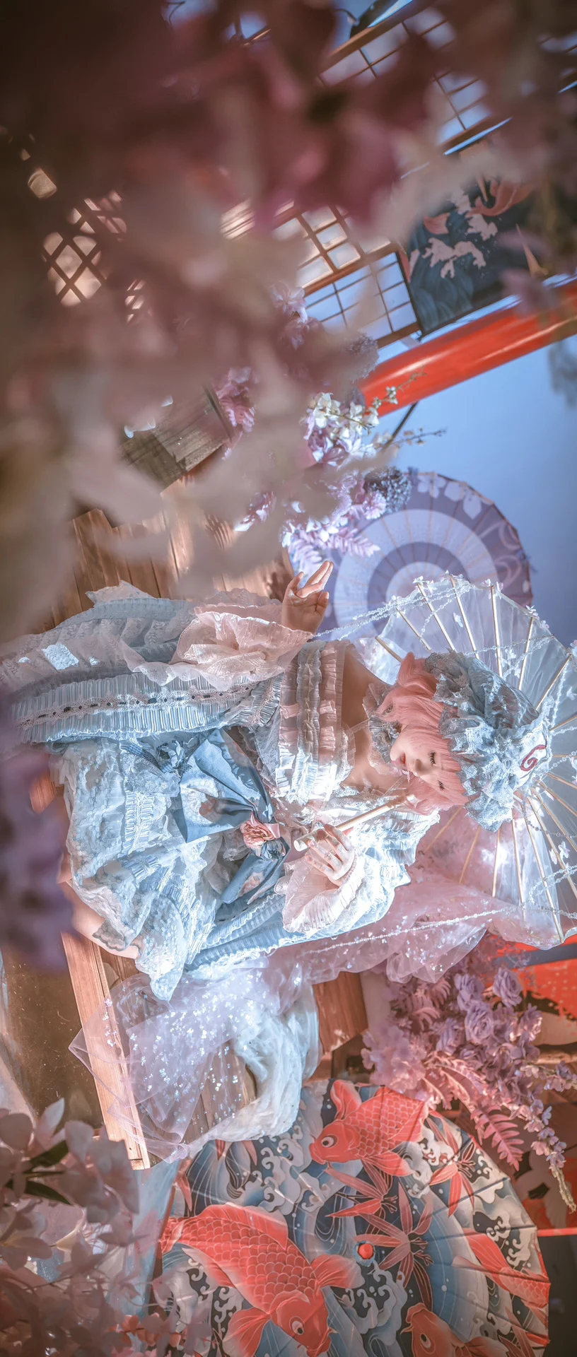 【西行寺幽幽子cos】东方Project的白玉楼前，醉卧花间入长眠 - 第 7 张