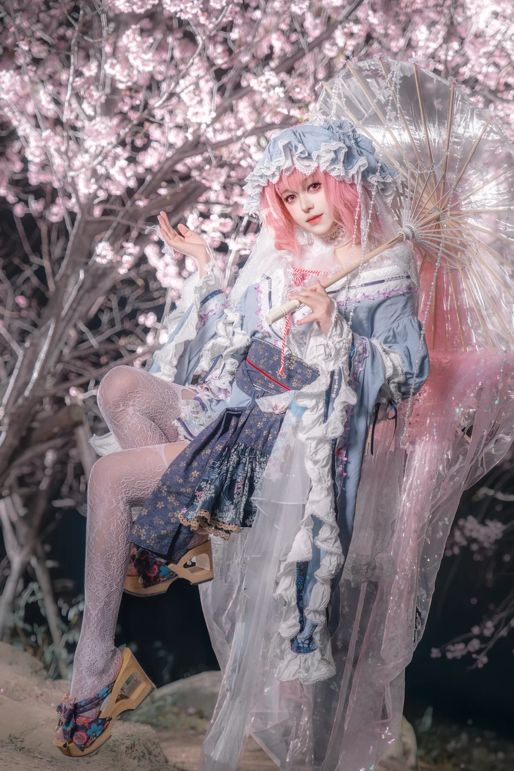 【西行寺幽幽子cos】在樱花下沉入千年一梦 - 第2张