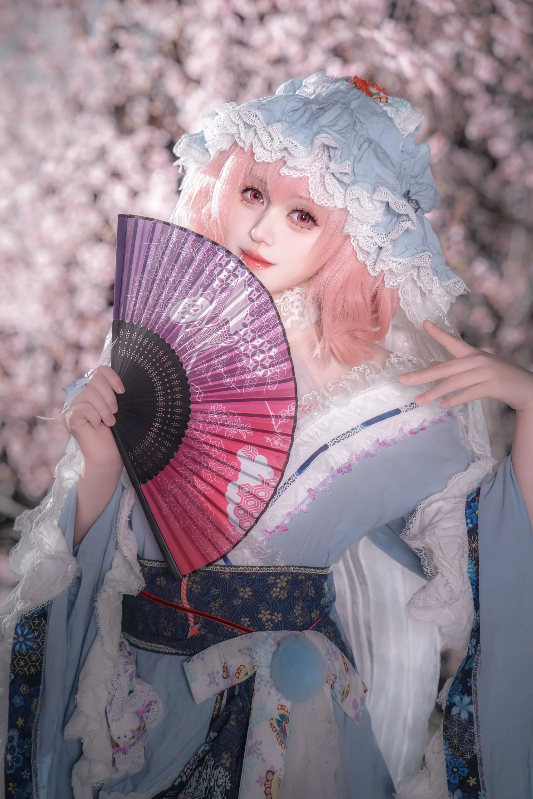 【西行寺幽幽子cos】在樱花下沉入千年一梦 - 第3张