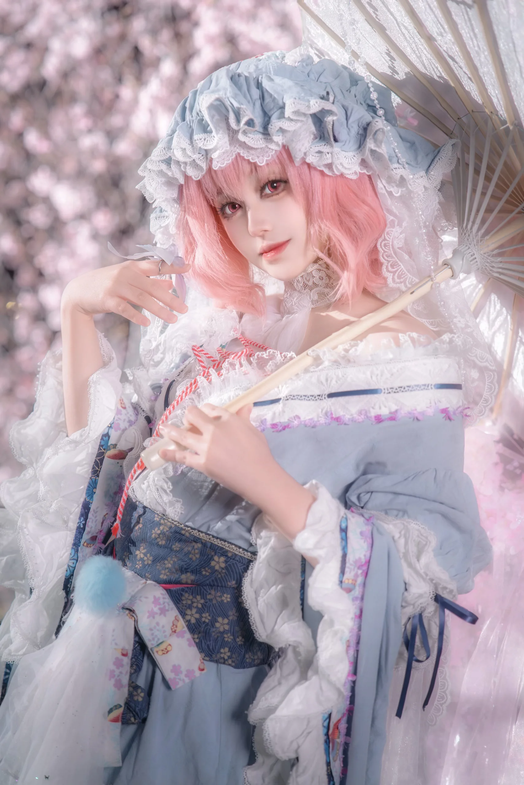 【西行寺幽幽子cos】在樱花下沉入千年一梦 - 第6张