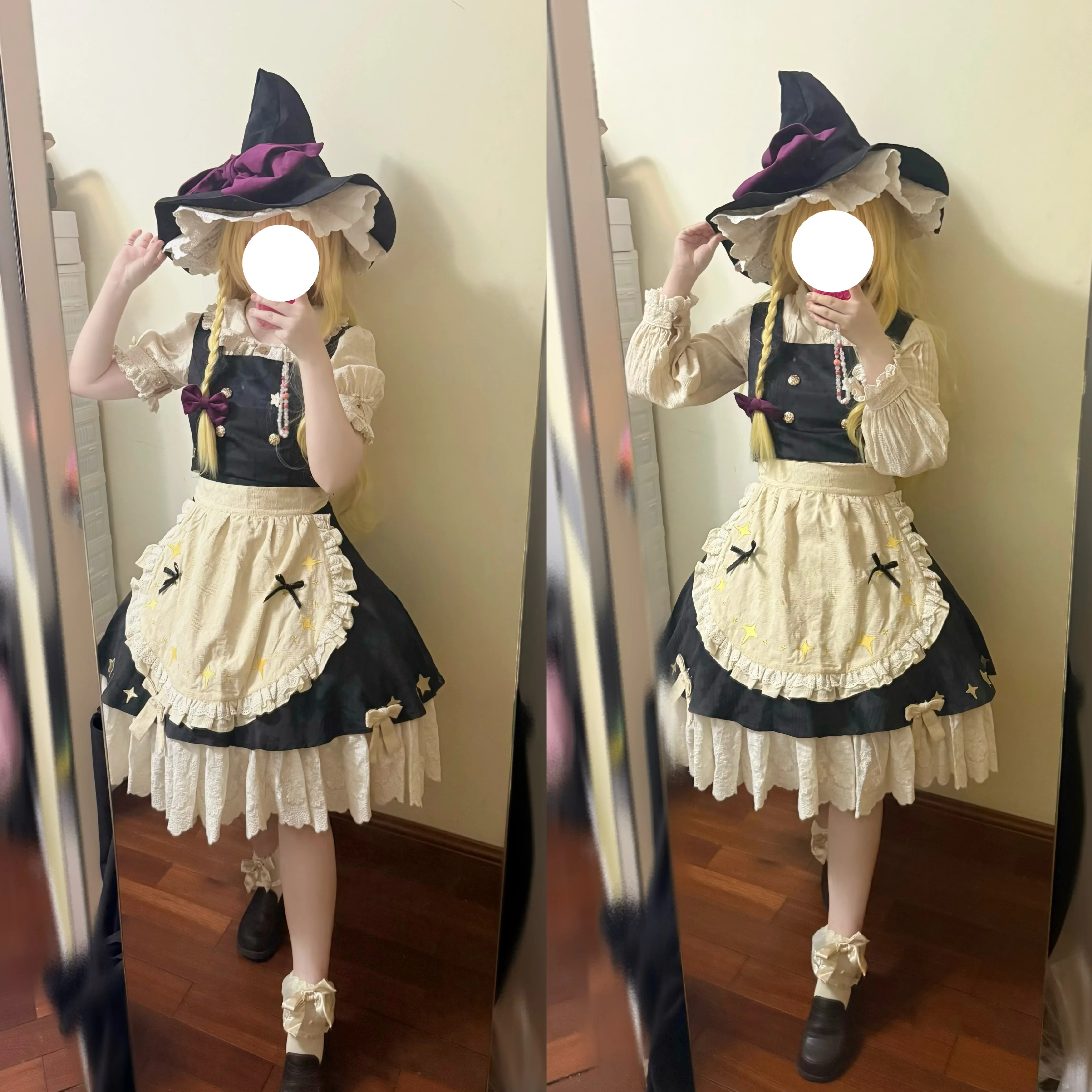 【魔理沙cos】东方Project魔法少女试衣，纠结于短袖还是长袖