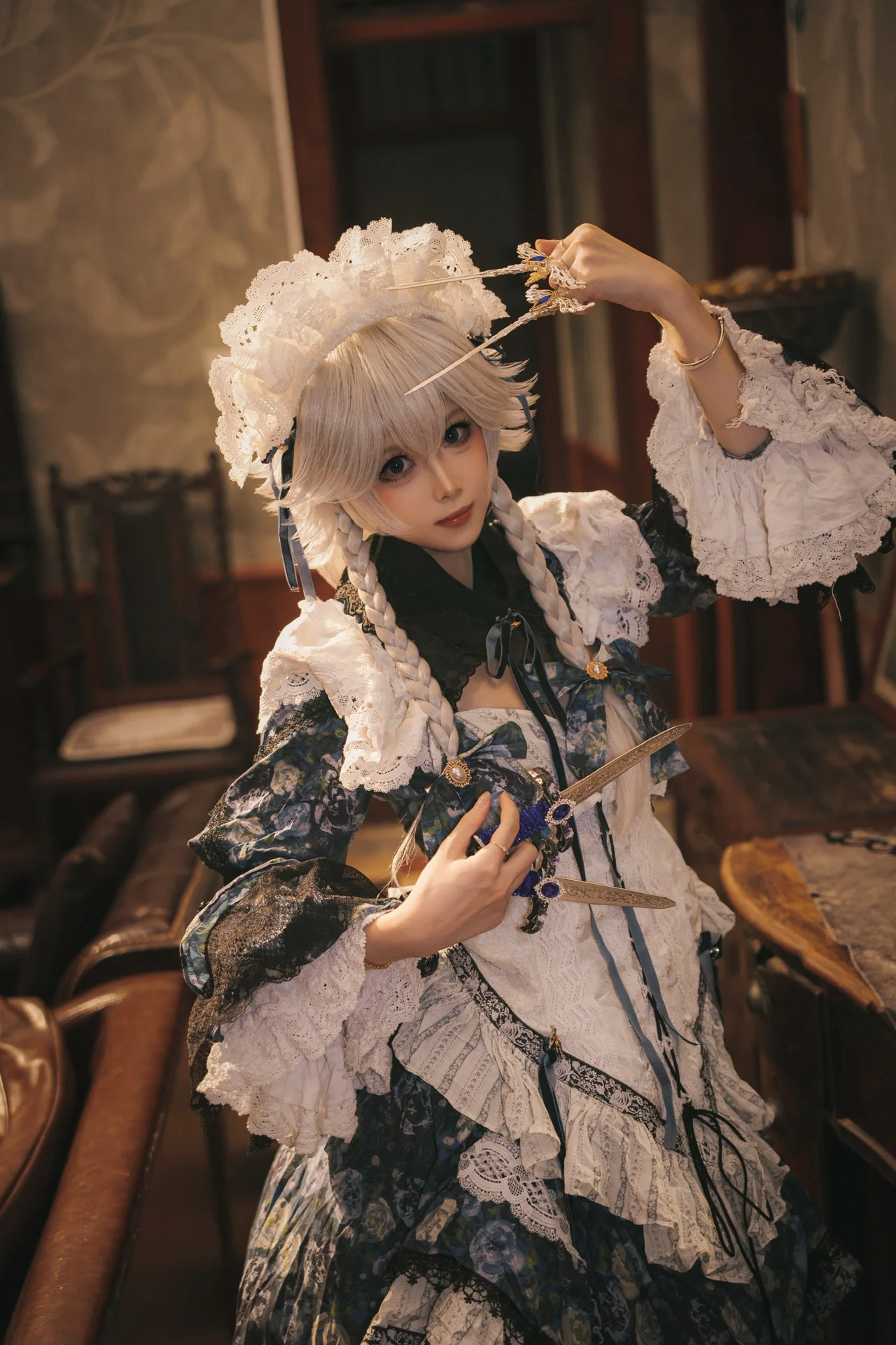 【十六夜咲夜 コスプレ】東方Project 古典的なシチュエーションが魅せる完璧な余裕 - 6 枚目
