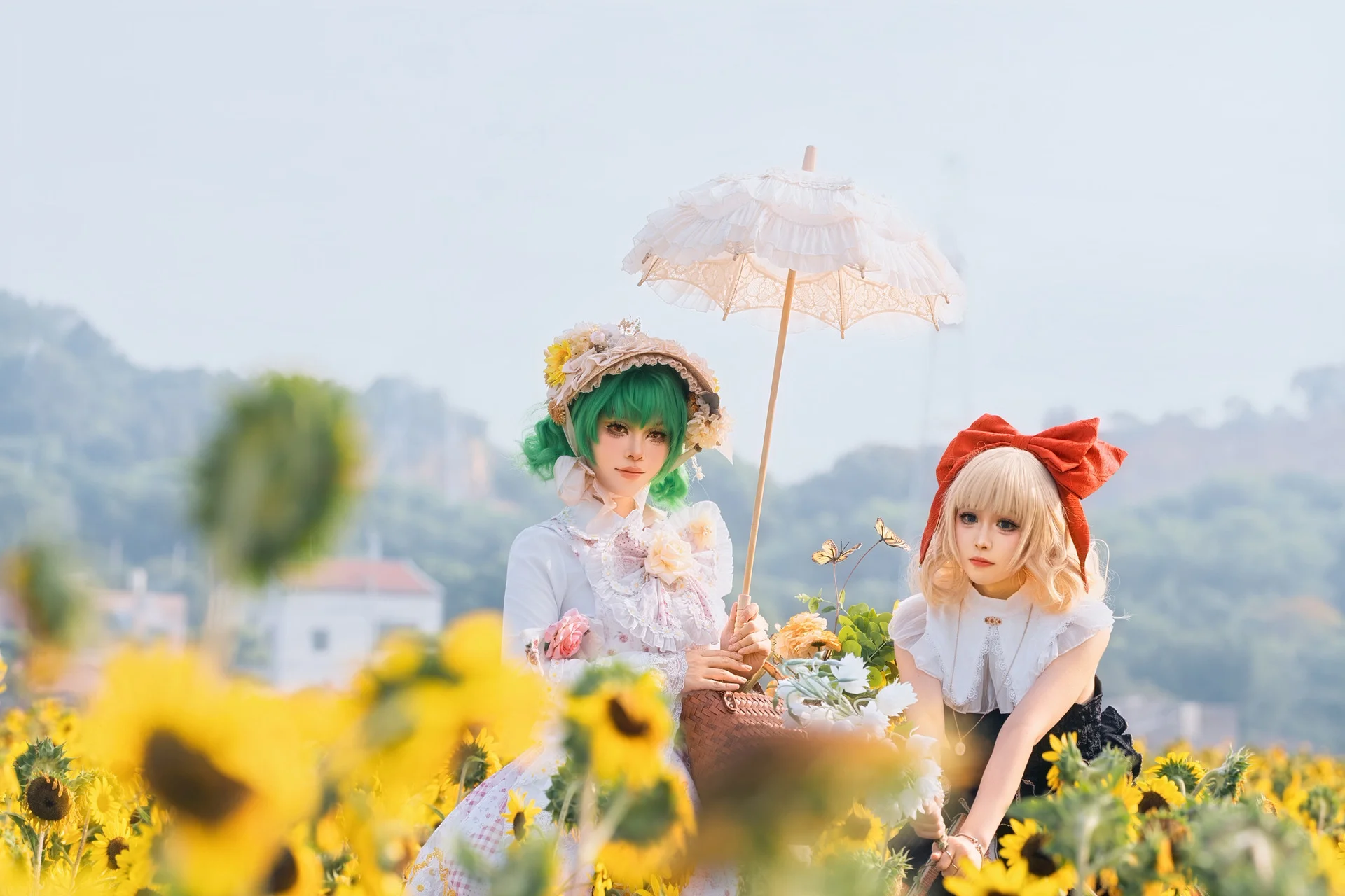 【东方Project风见幽香与梅蒂欣cos】向日葵田里的夏日漫游 - 第 3 张