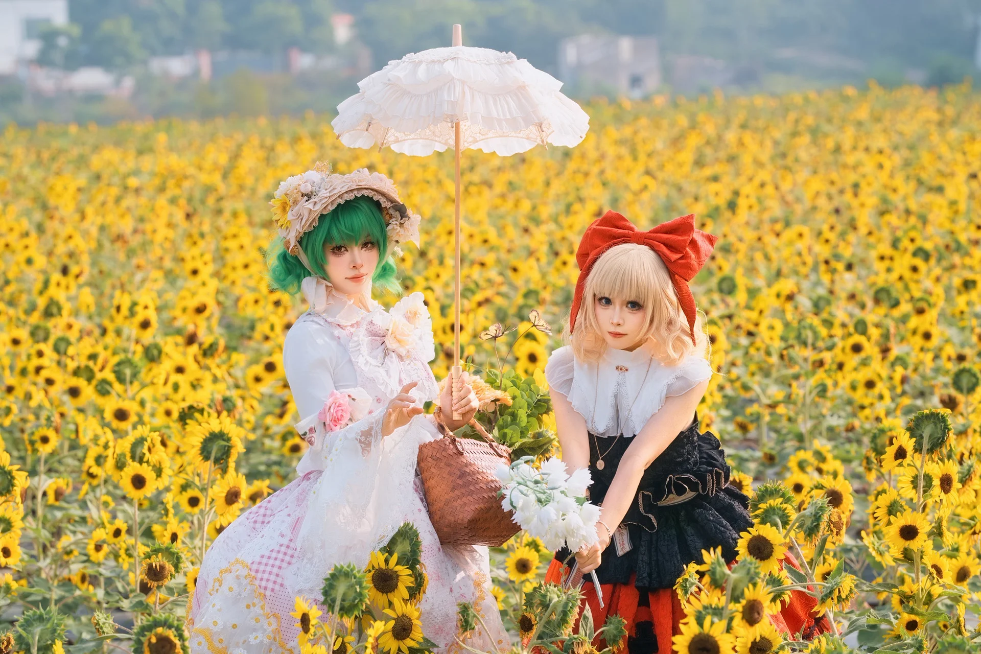 【东方Project风见幽香与梅蒂欣cos】向日葵田里的夏日漫游 - 第 4 张