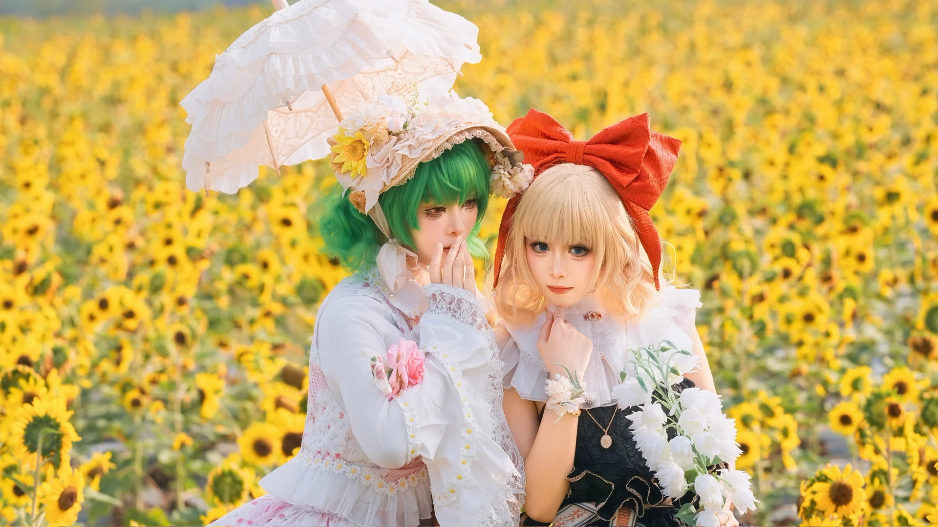 【东方Project风见幽香与梅蒂欣cos】向日葵田里的夏日漫游 - 第 5 张