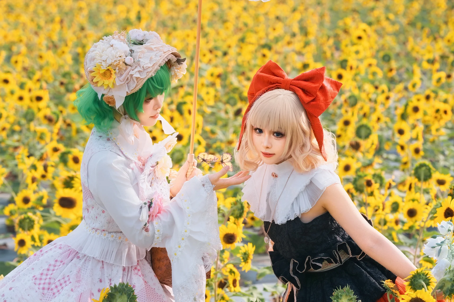 【东方Project风见幽香与梅蒂欣cos】向日葵田里的夏日漫游 - 第 6 张