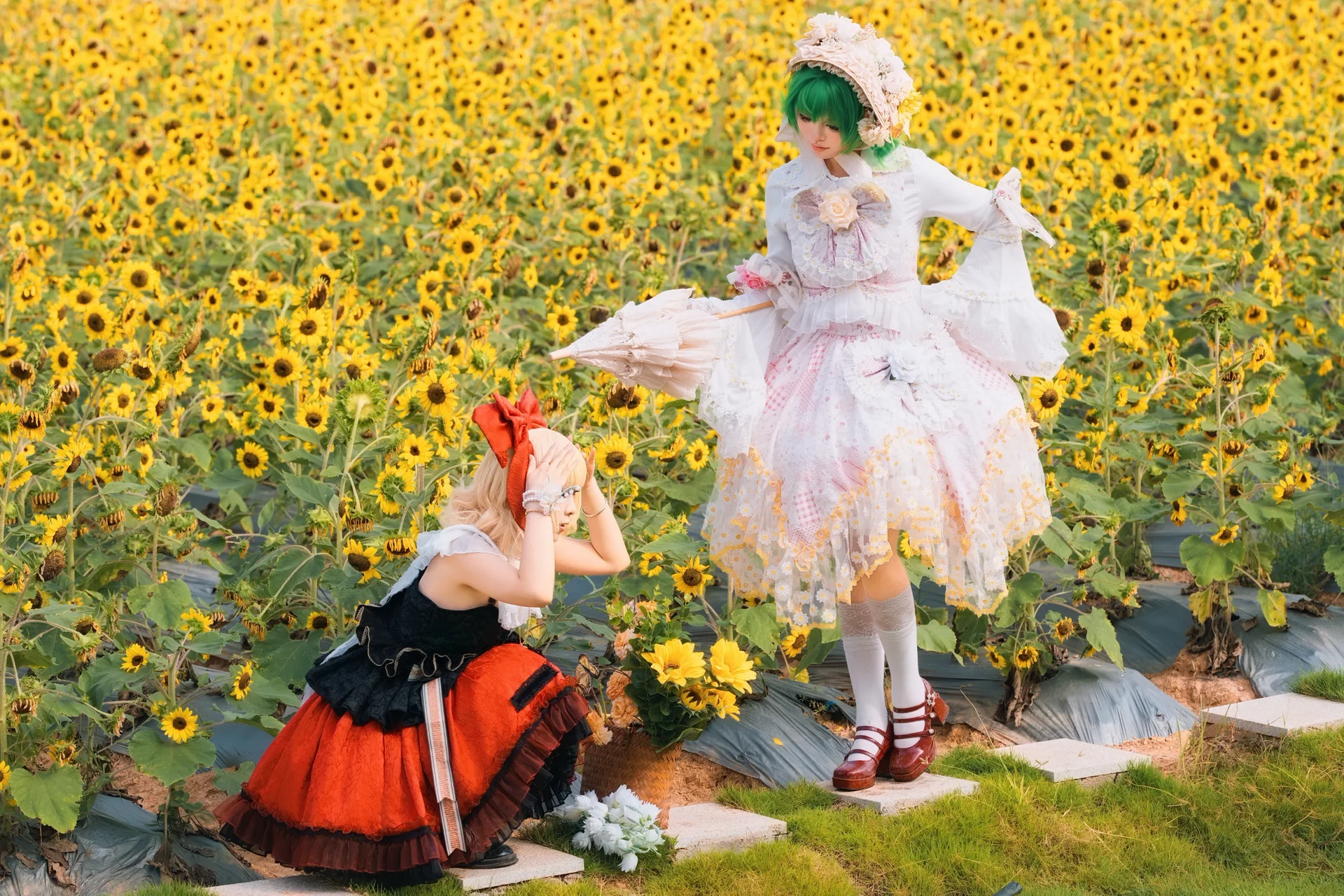 【东方Project风见幽香与梅蒂欣cos】向日葵田里的夏日漫游 - 第 9 张