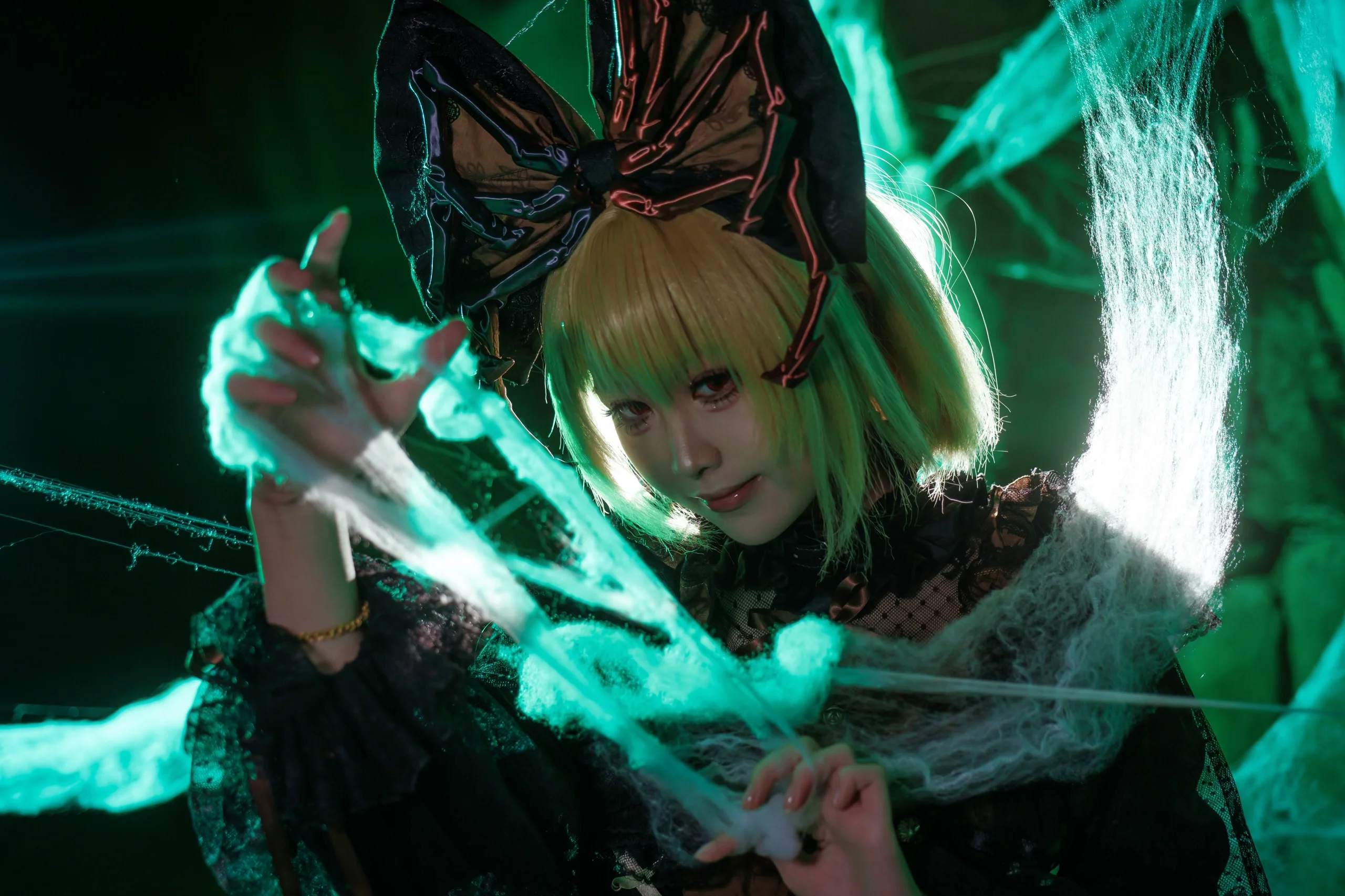 【黑谷山女cos】东方Project地底蜘蛛少女的幽暗洞穴漫步 - 第 7 张
