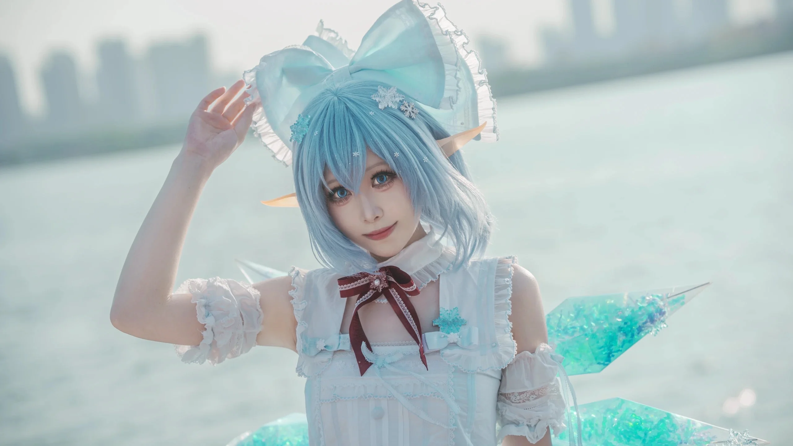 【琪露諾cos】東方project的冰之妖精，水邊清涼出鏡