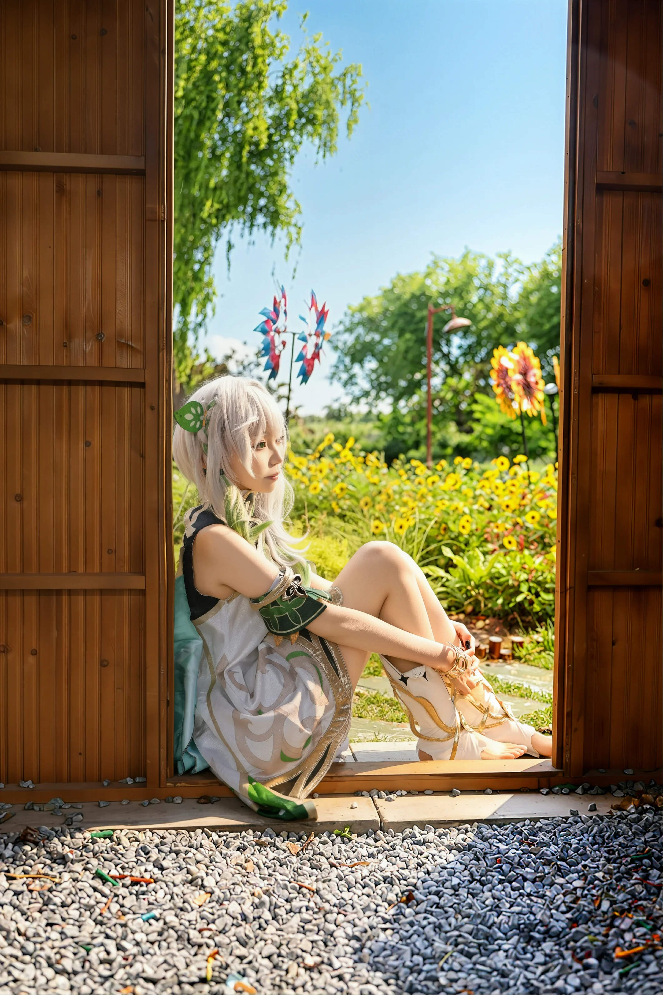 【纳西妲cos】在微光下的草地里，与你共度仲夏时光 - 第5张