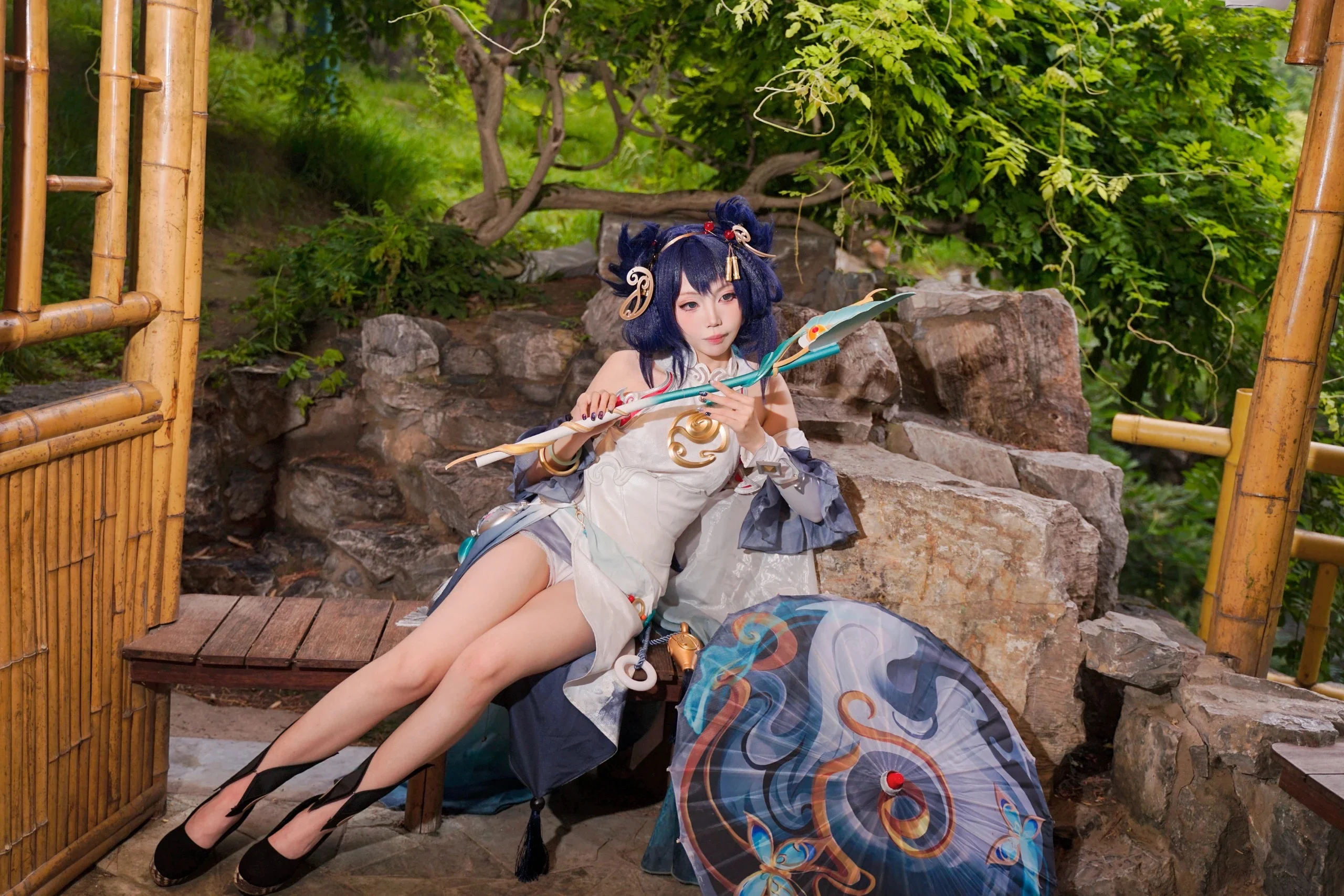 [Gongsun Li Cosplay] Honor of Kings Smoke of Partings Skin: Bamboo Forest Light and Shadow Records - Image 3