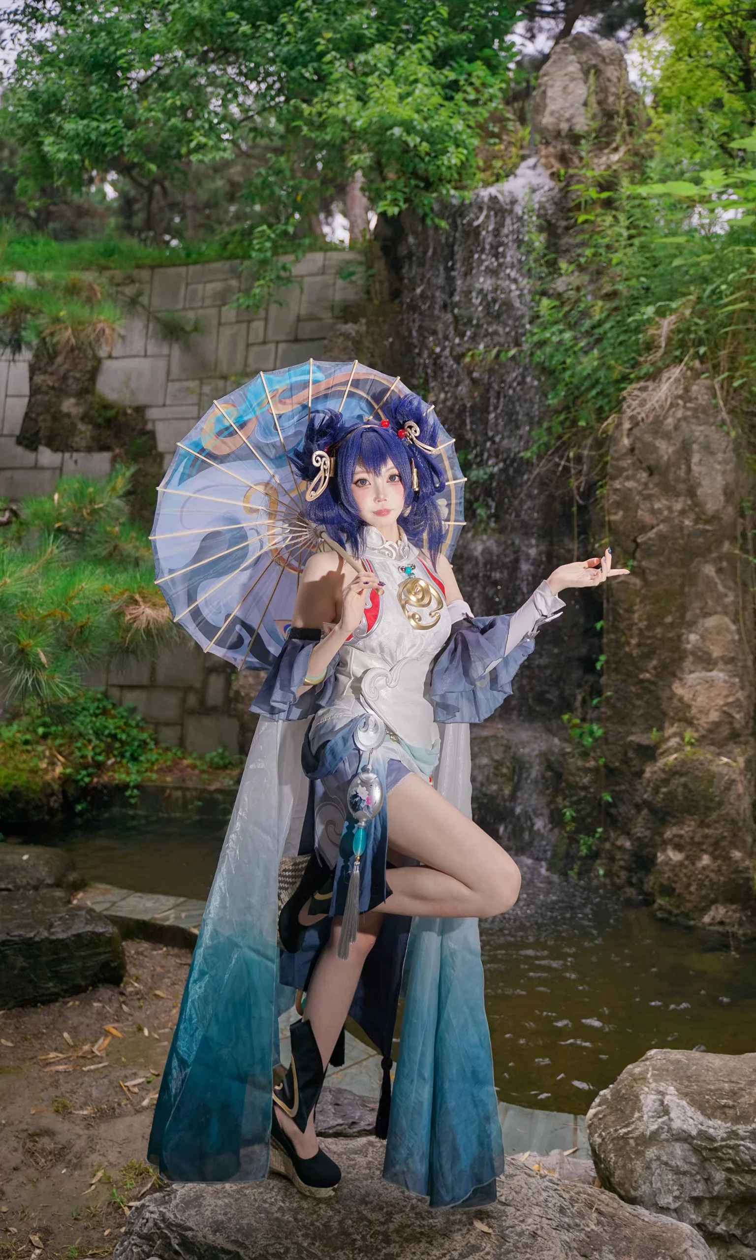 【公孫離cos】王者榮耀離恨煙皮膚竹林光影記錄