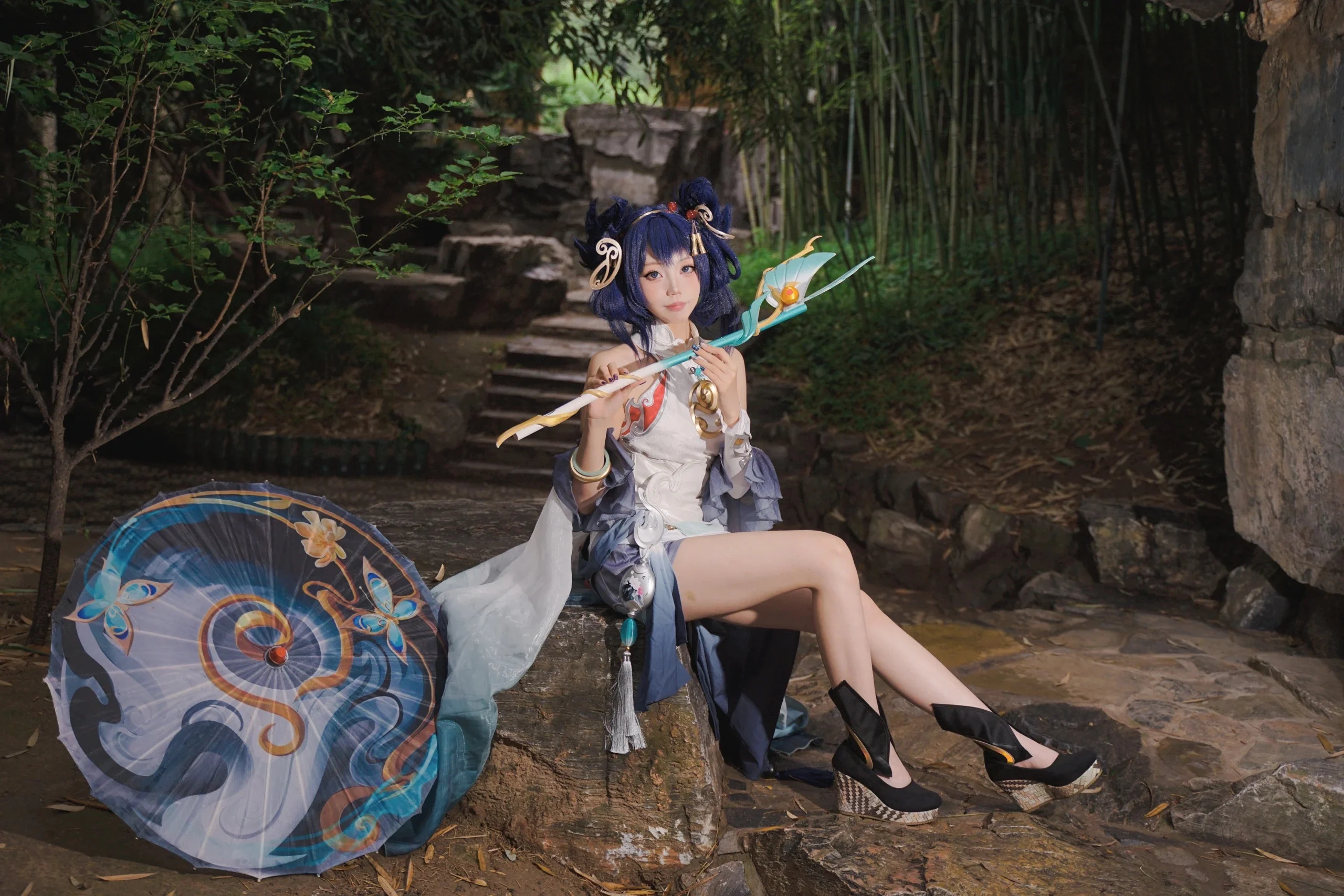 [Gongsun Li Cosplay] Honor of Kings Smoke of Partings Skin: Bamboo Forest Light and Shadow Records - Image 7