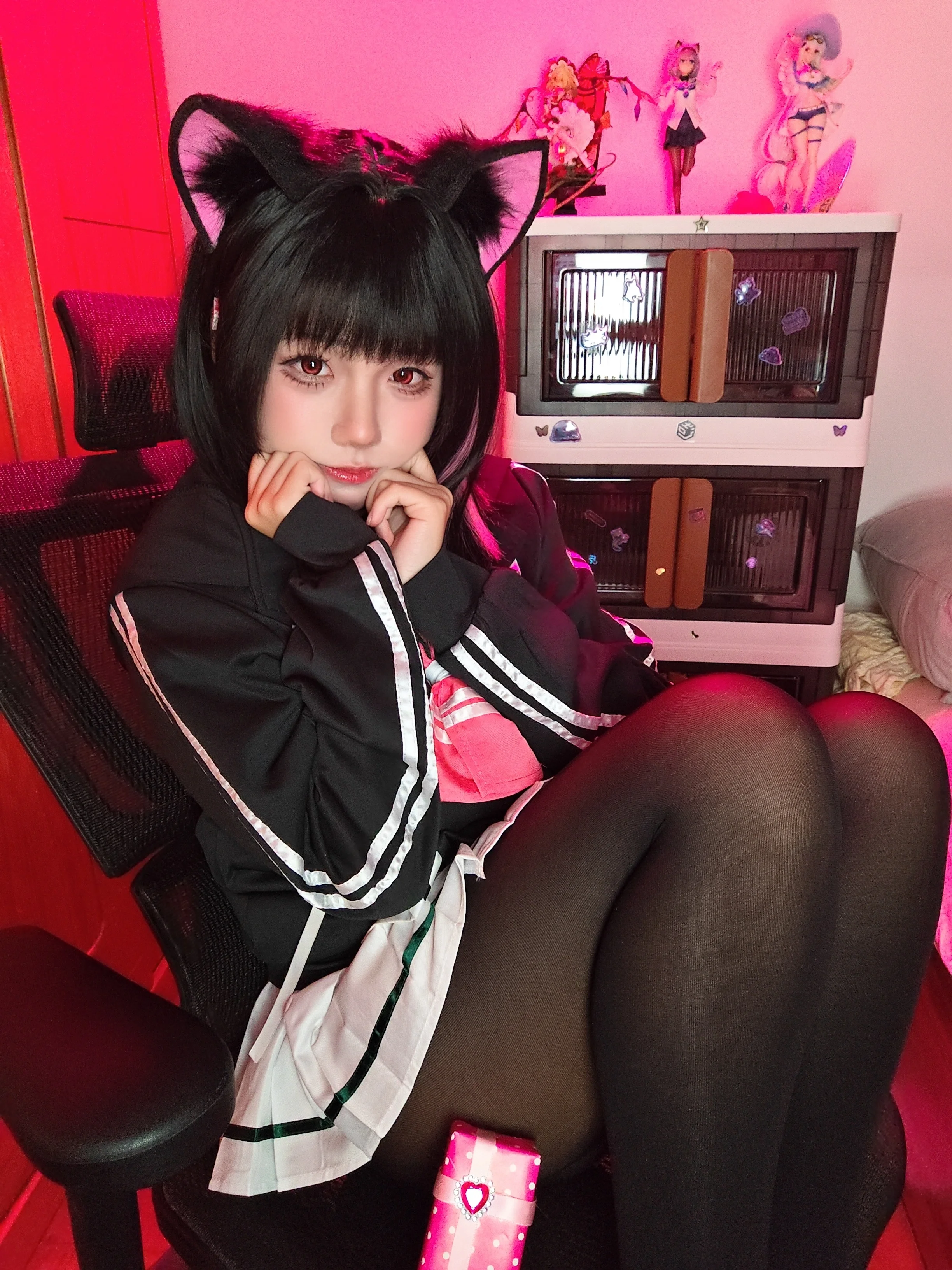 【杏山和紗cos】蔚藍檔案裡的貓系少女日常