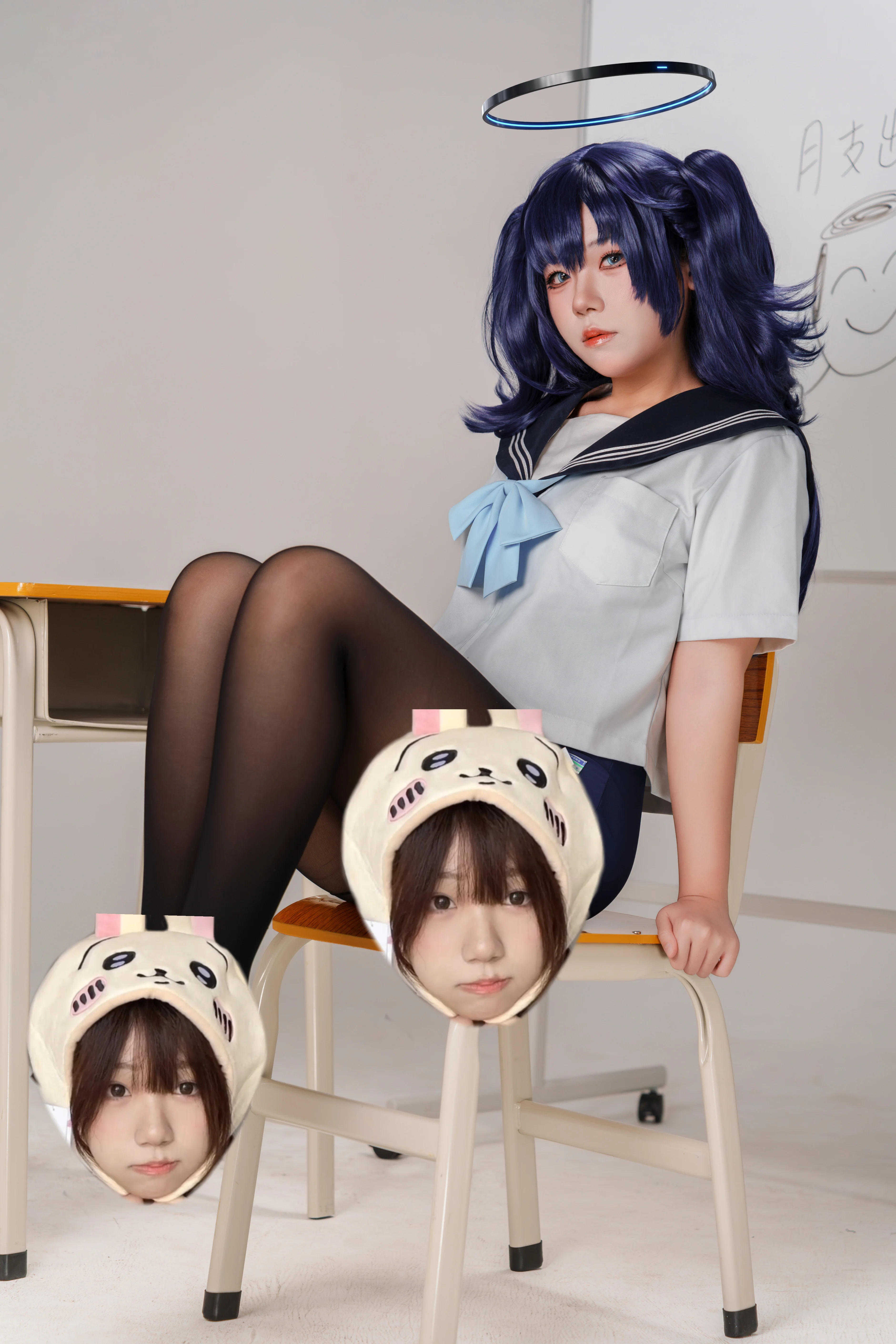 【早濑优香cos】蔚蓝档案学园里的日常拉伸与意外闯入 - 第 2 张