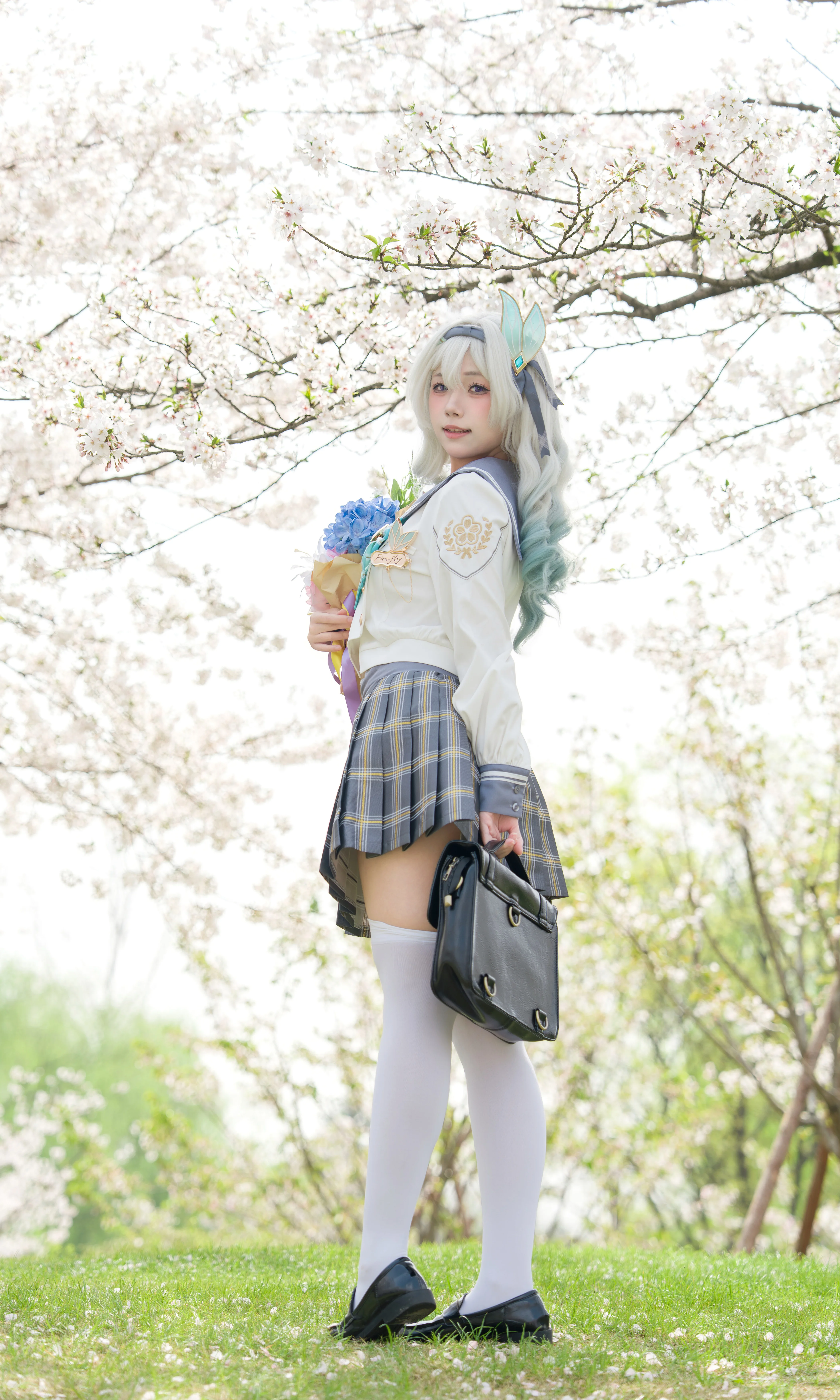 [Firefly cosplay] Honkai: Star Rail—A Cherry Blossom School Style - Image 2