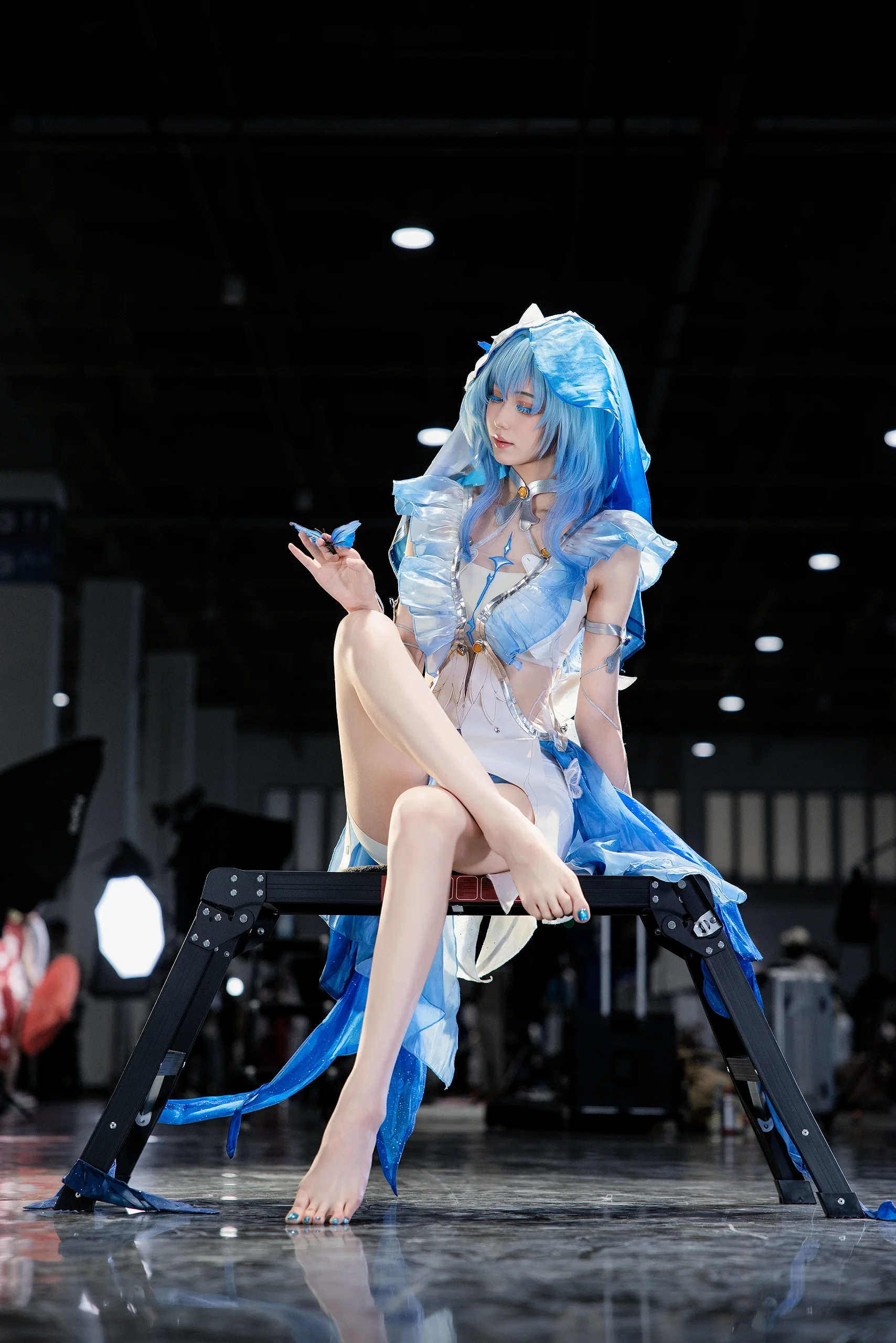 【守岸人cos】鸣潮北京IDO漫展场照，静谧蓝蝶 - 第 1 张
