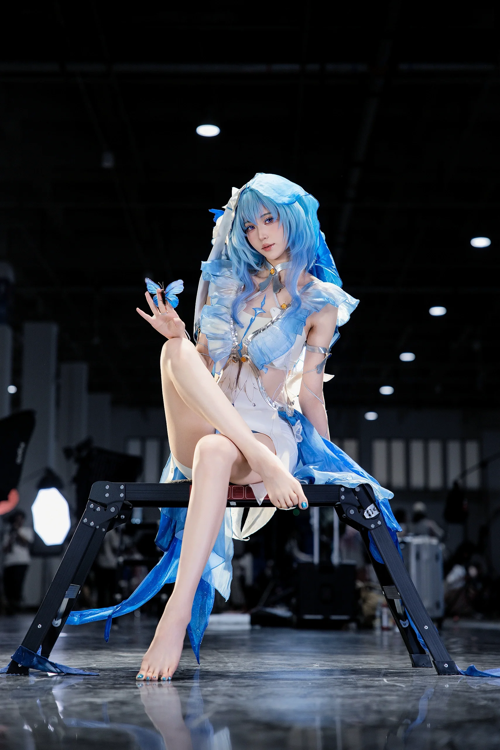 【守岸人cos】鸣潮北京IDO漫展场照，静谧蓝蝶