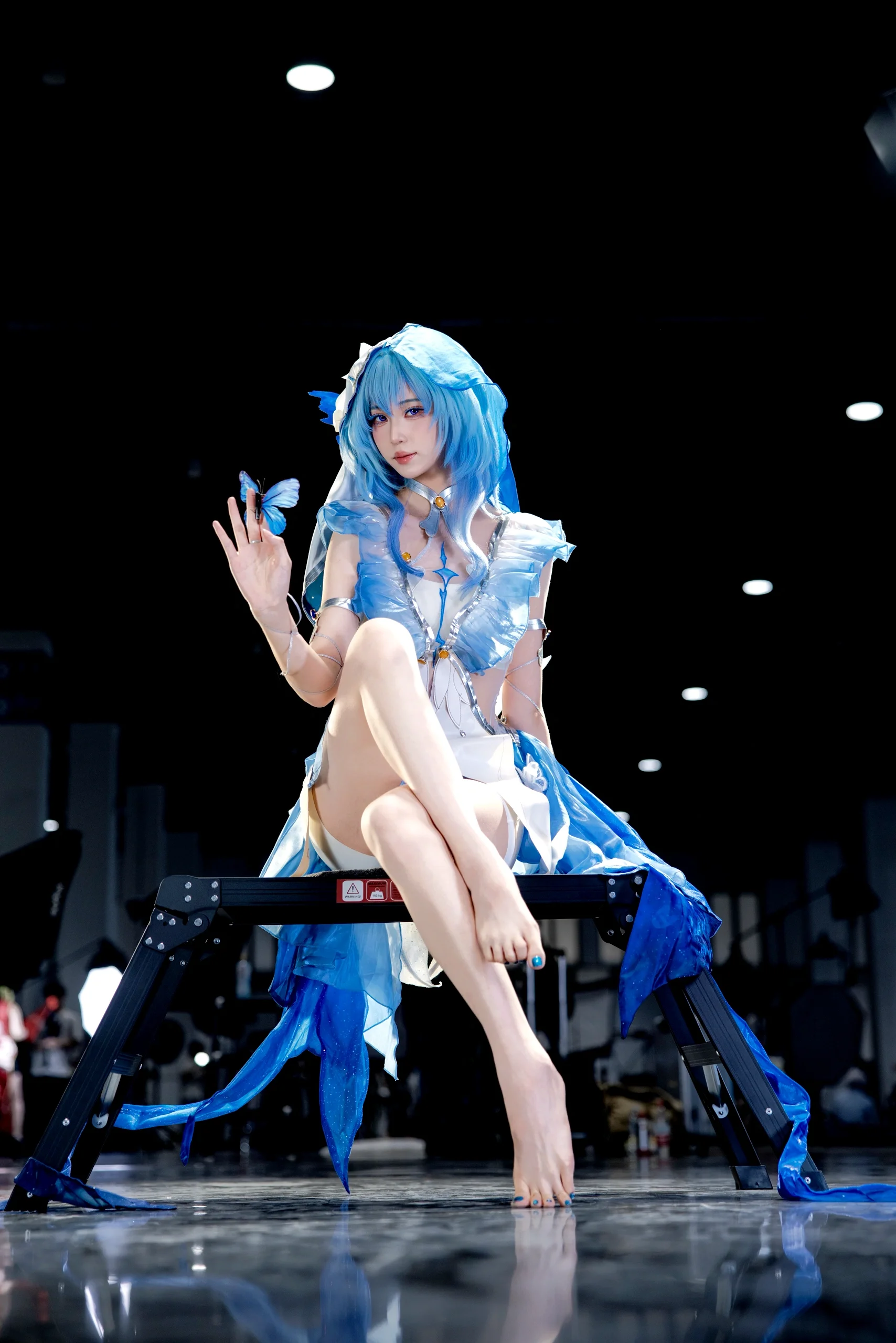 【守岸人cos】鸣潮北京IDO漫展场照，静谧蓝蝶 - 第 3 张