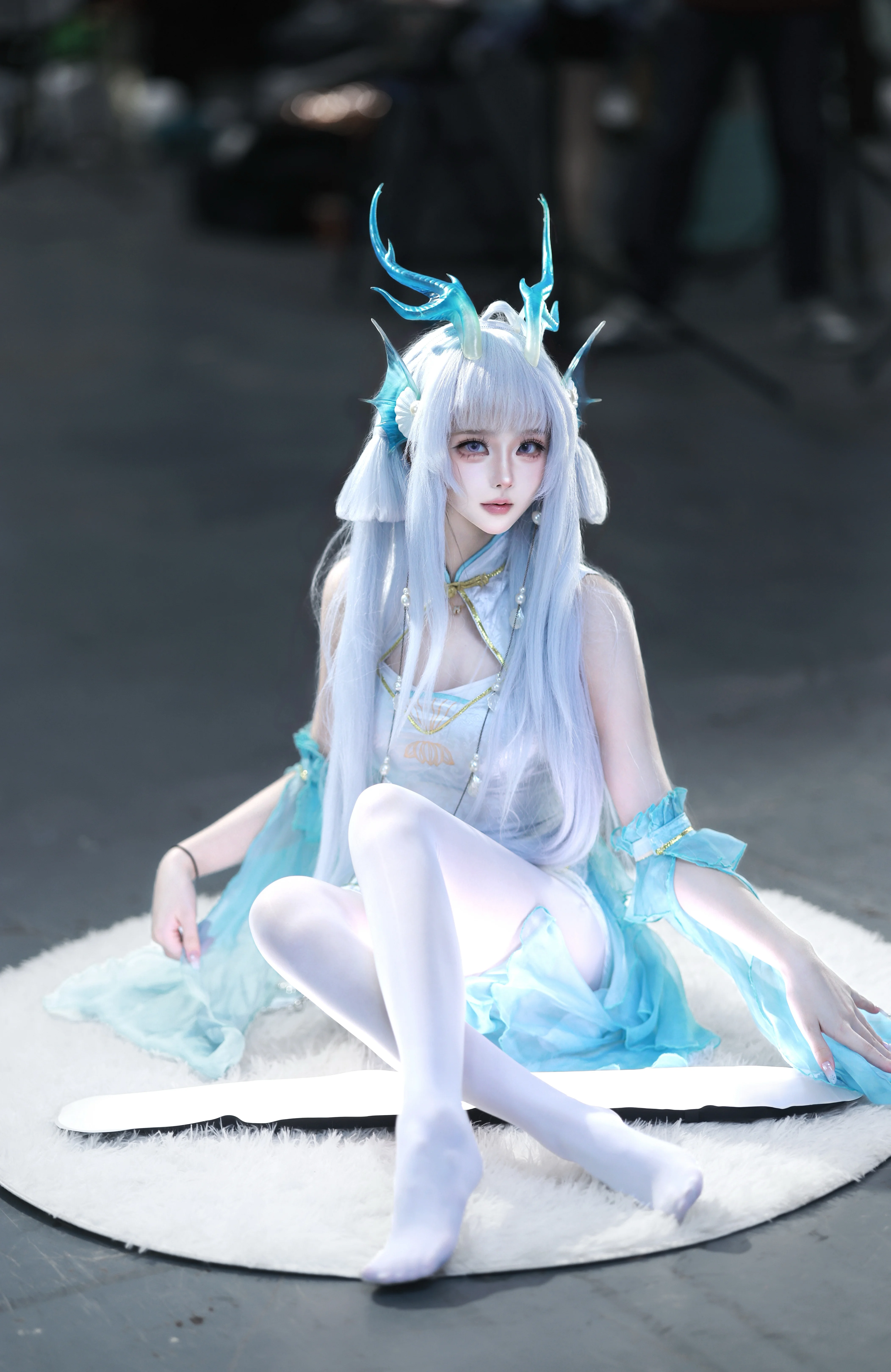 【西施cos】王者荣耀游龙清影，漫展现场还原龙族少女 - 第 1 张